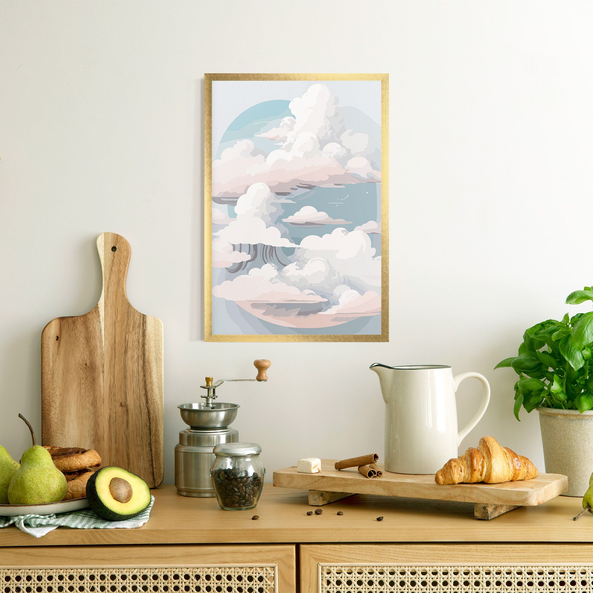 Cloud White Art mockup 8