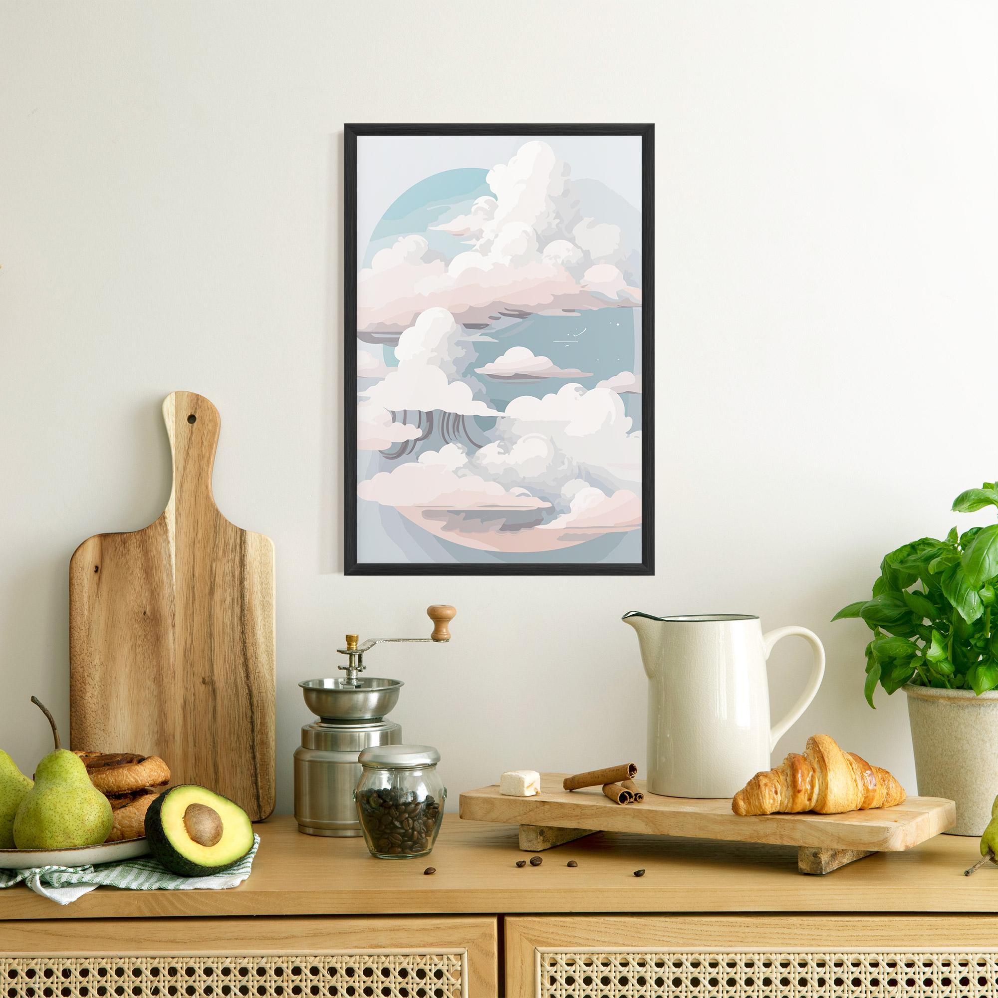 Poster Înrămat Cloud White Art mockup 8