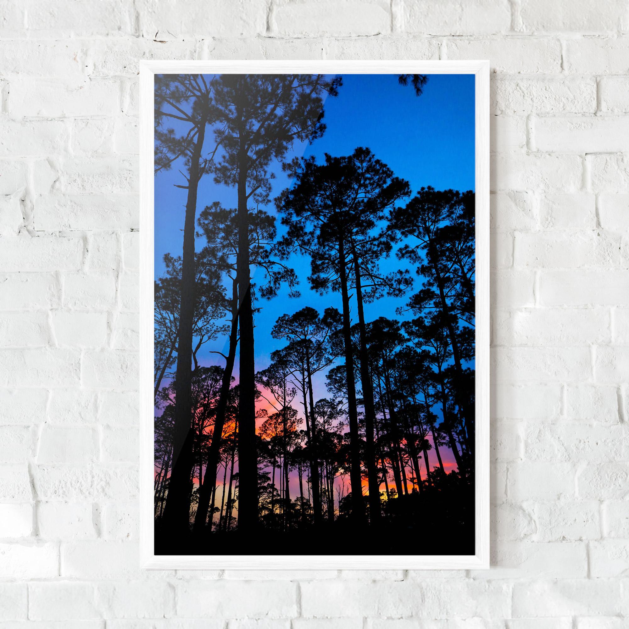 Poster Înrămat Blue Sky Forest mockup 0