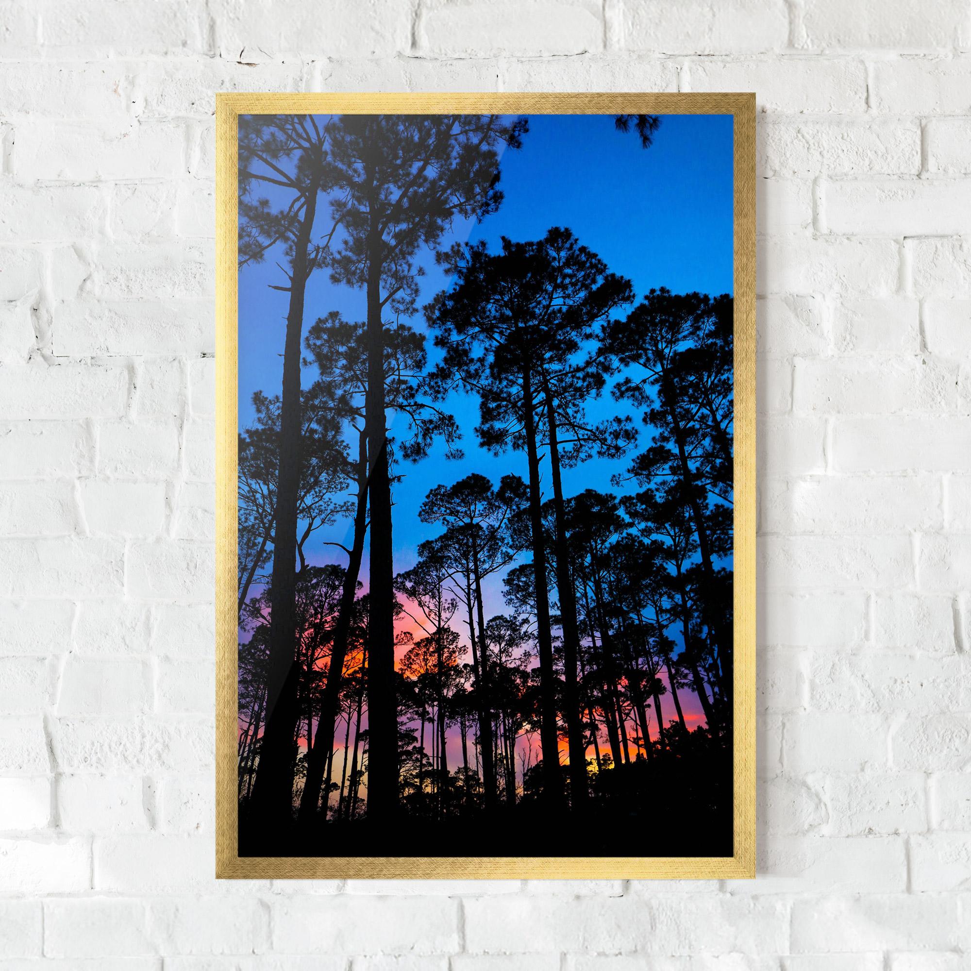 Poster Înrămat Blue Sky Forest mockup 0
