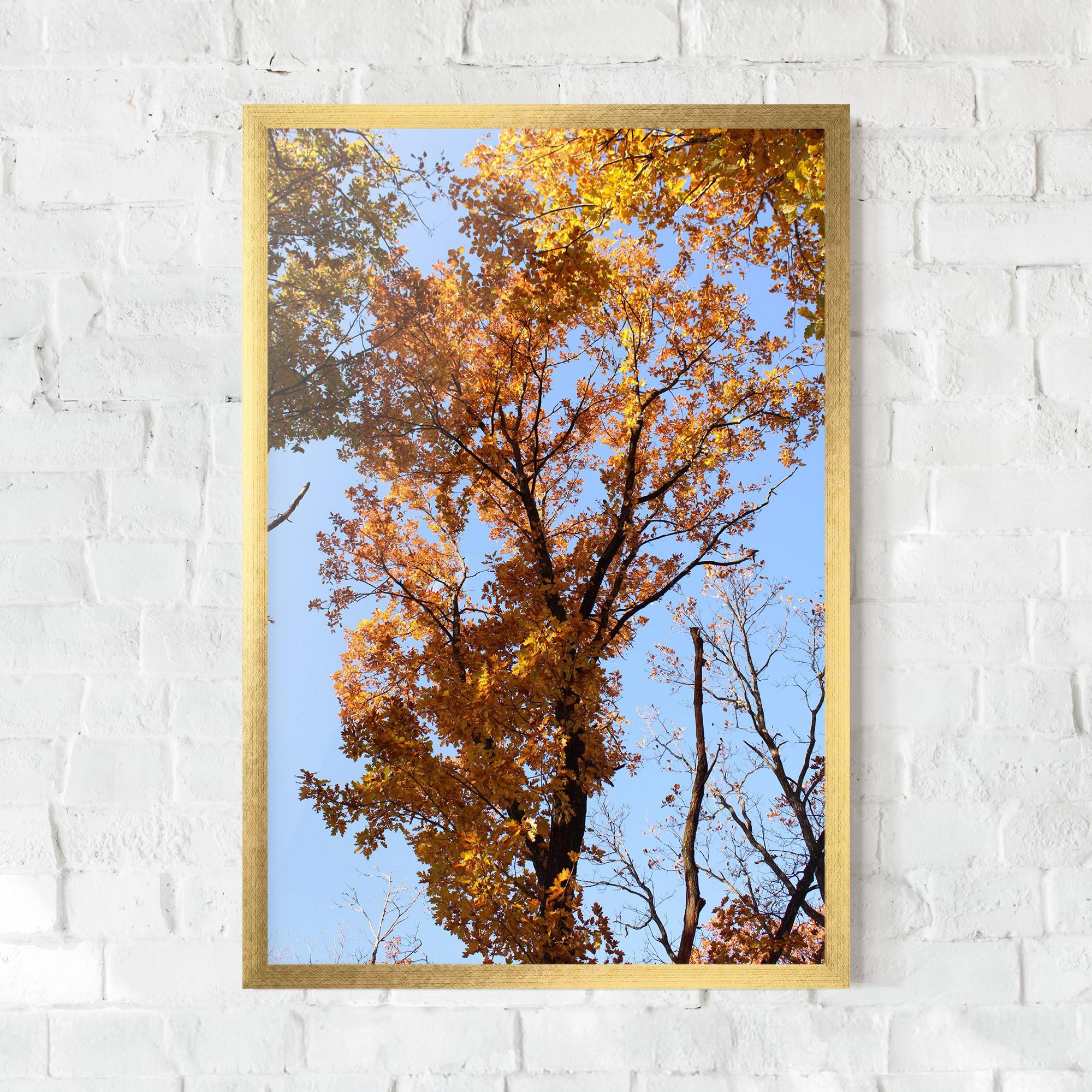 Poster Înrămat Yellow Tree Forest mockup 0