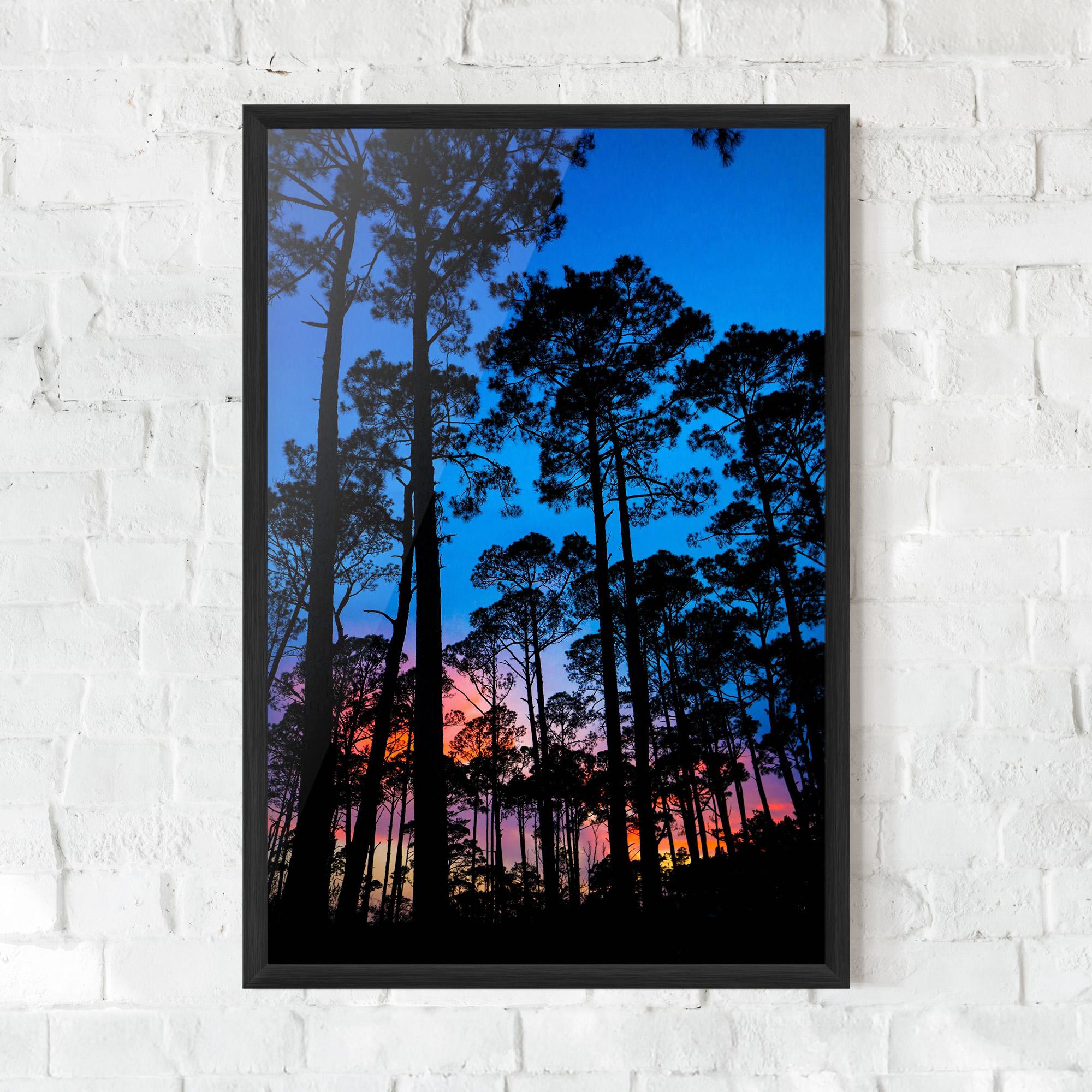 Poster Înrămat Blue Sky Forest mockup 0