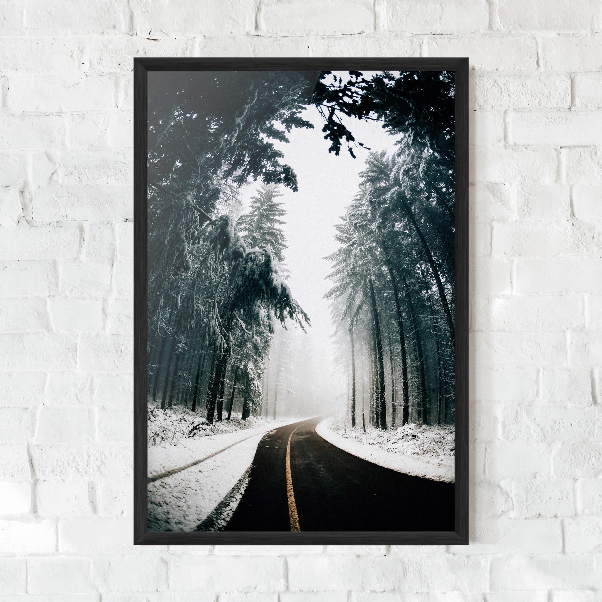 Poster Înrămat Snow Road Dorest mockup 0
