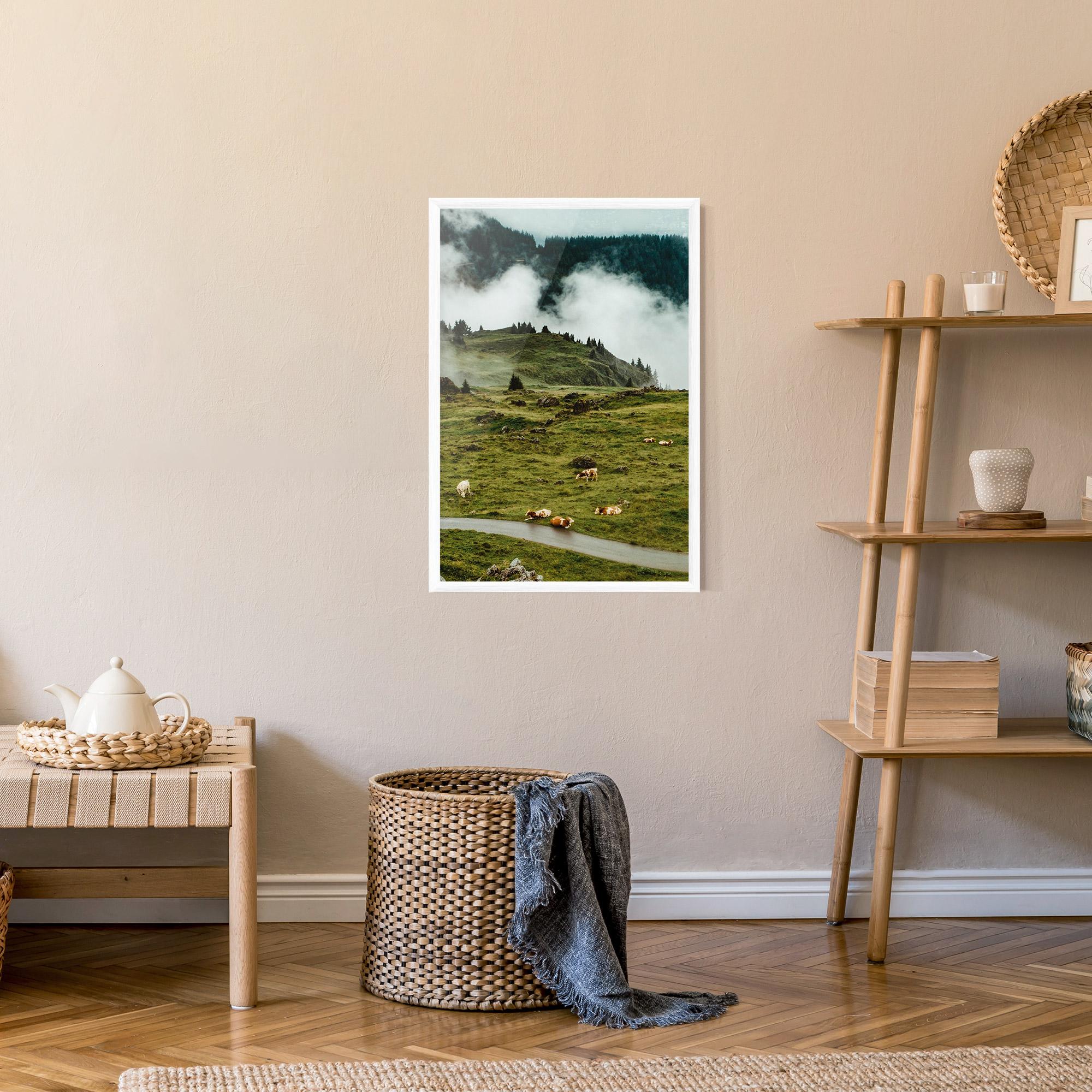 Poster Înrămat Cow Field View mockup 9