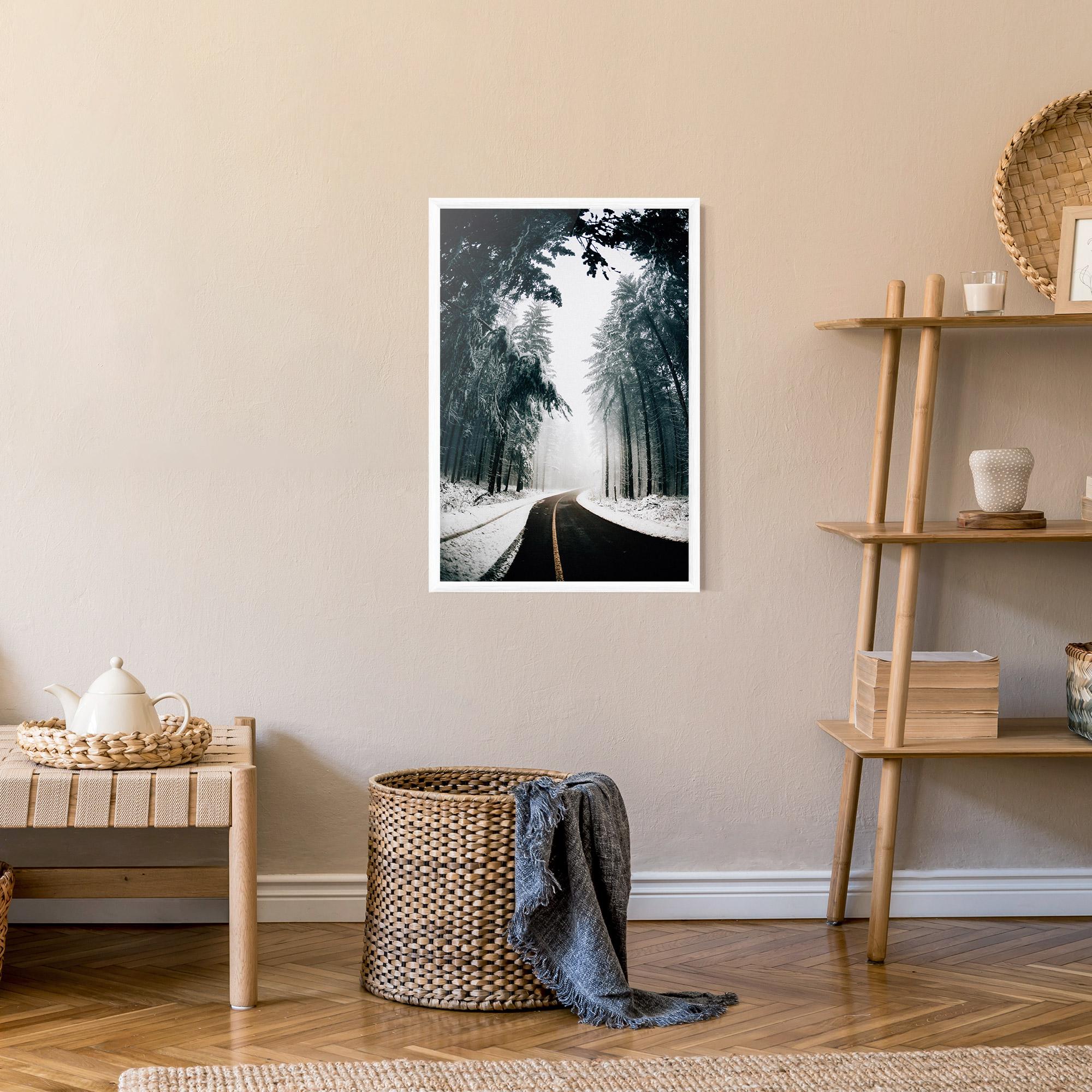 Poster Înrămat Snow Road Dorest mockup 9