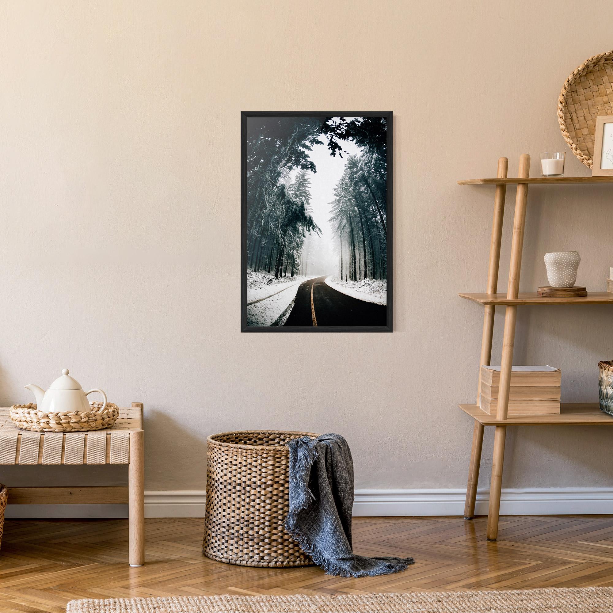 Poster Înrămat Snow Road Dorest mockup 9