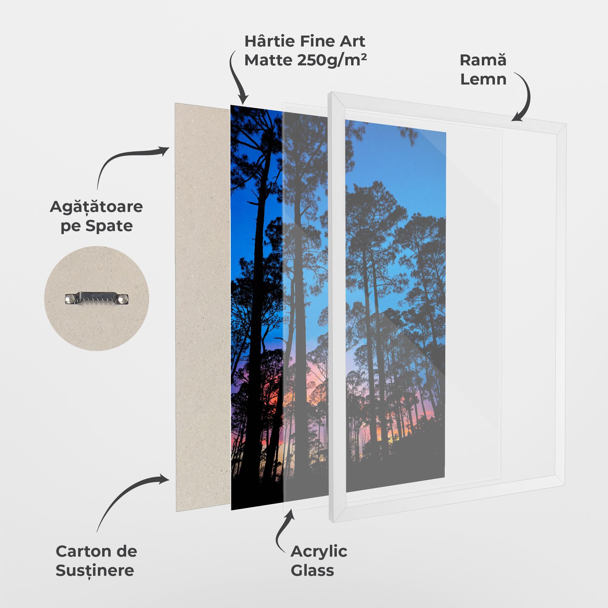 Poster Înrămat Blue Sky Forest mockup 1