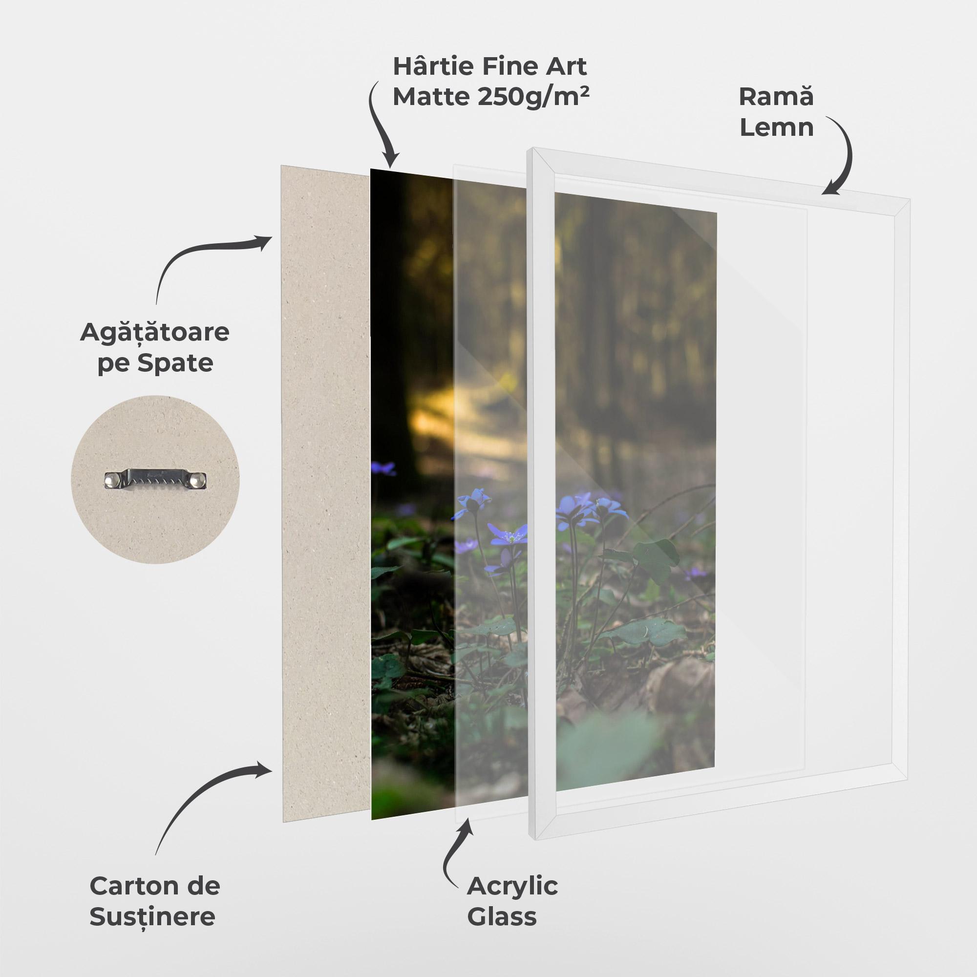 Poster Înrămat Purple Flower Forest mockup 1