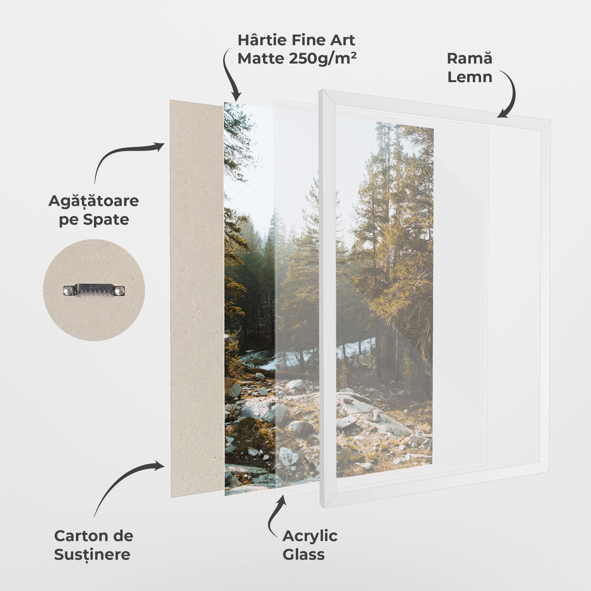 Poster Înrămat Rock Forest View mockup 1