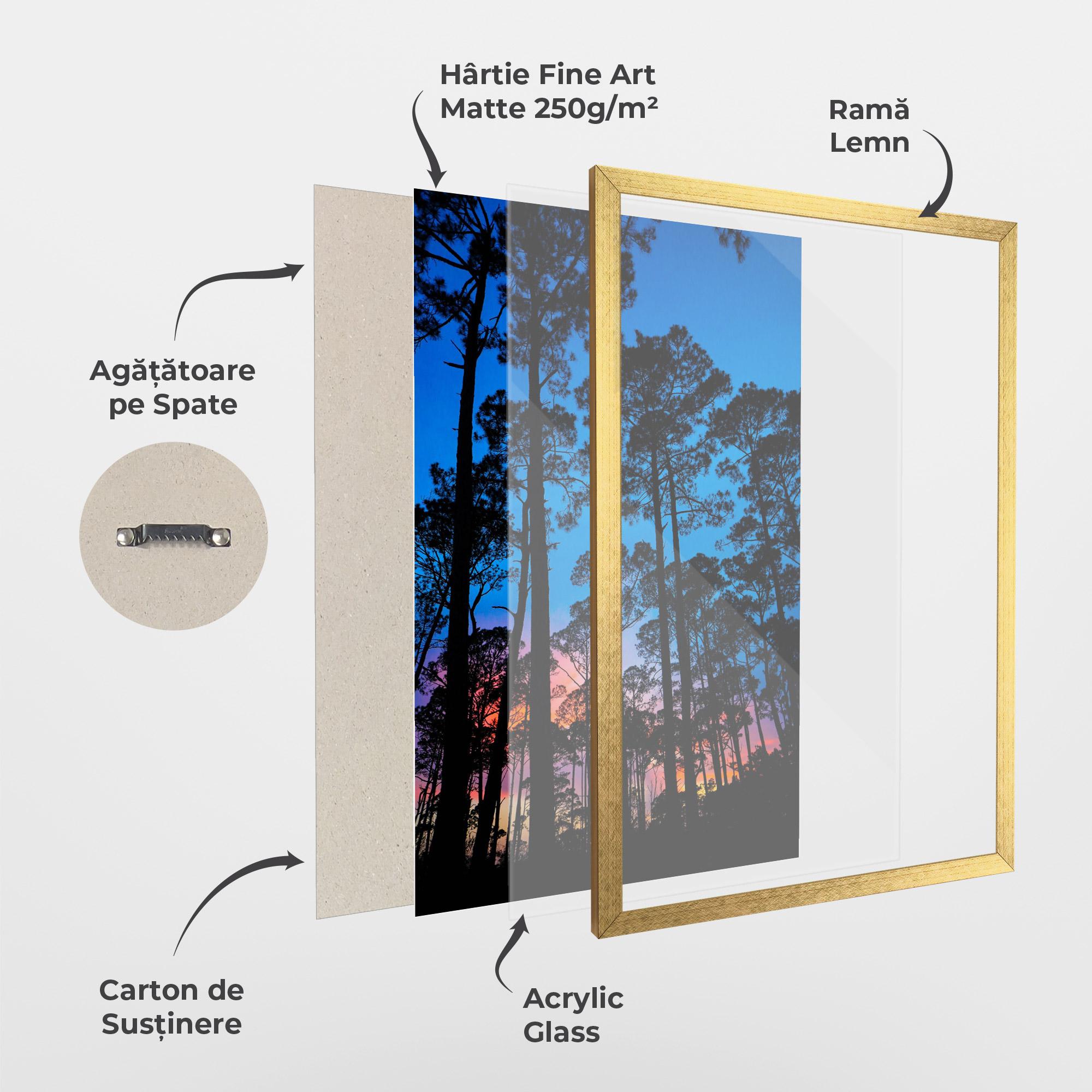 Poster Înrămat Blue Sky Forest mockup 1