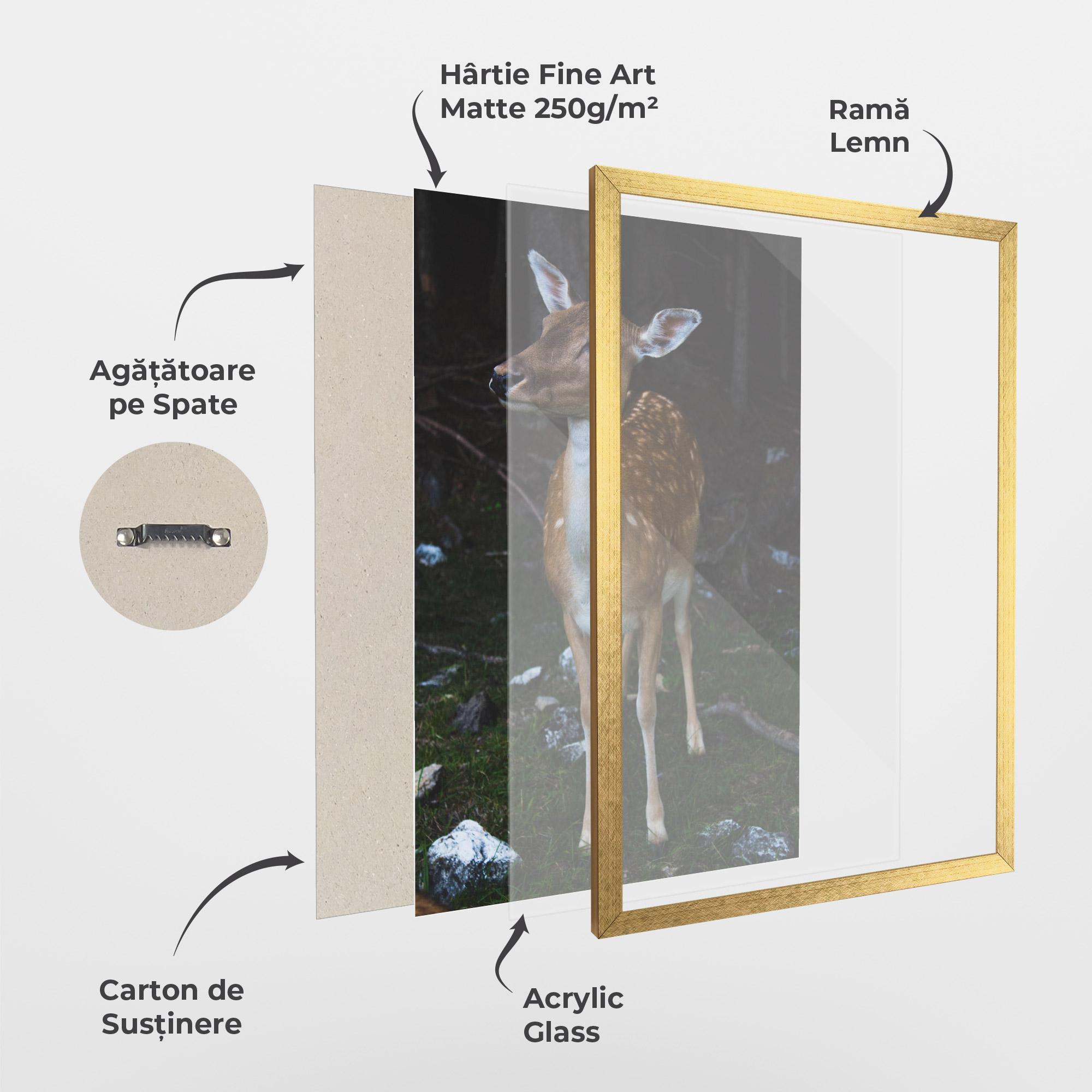Poster Înrămat Forest Cute Deer mockup 1
