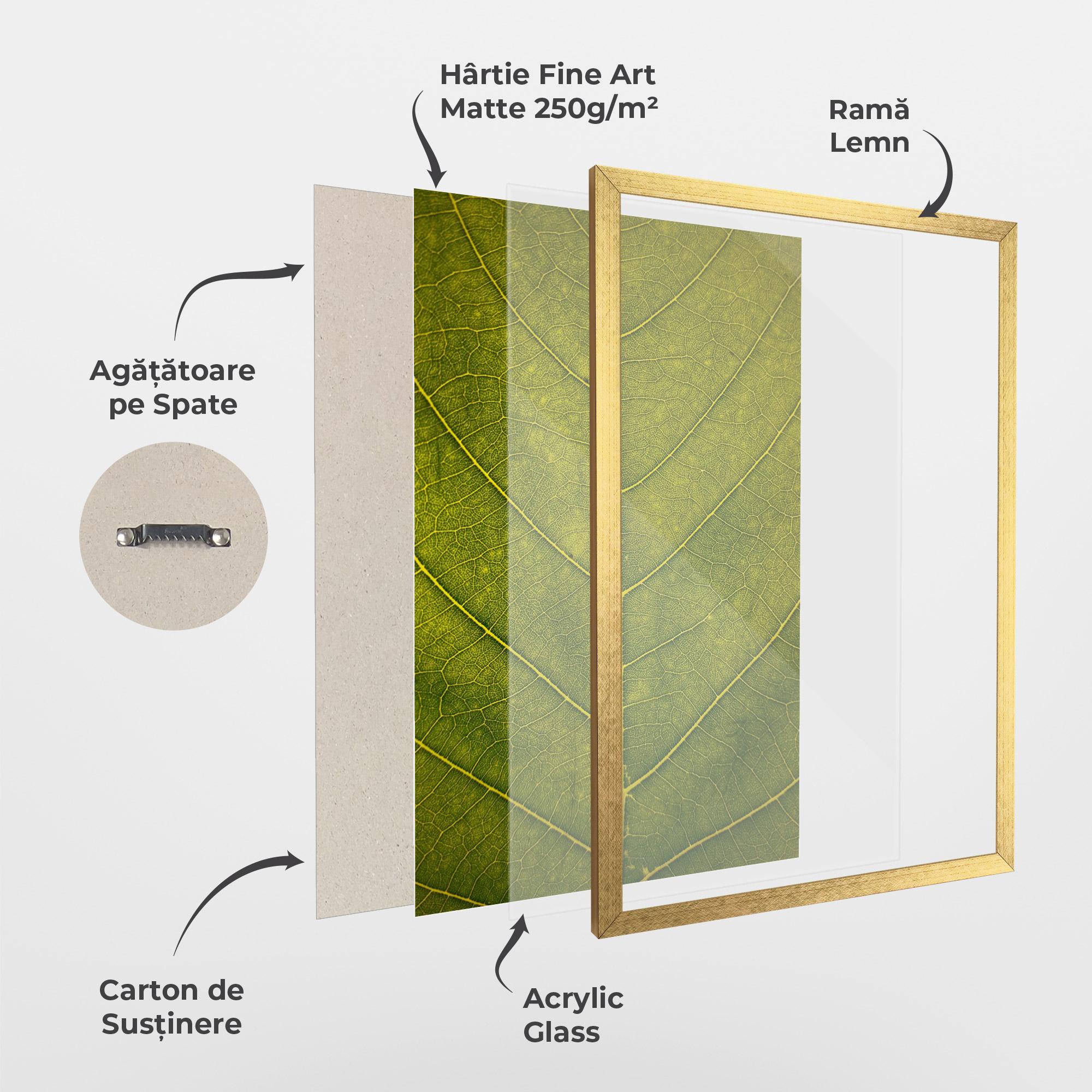 Poster Înrămat Leaf Closeup Forest mockup 1