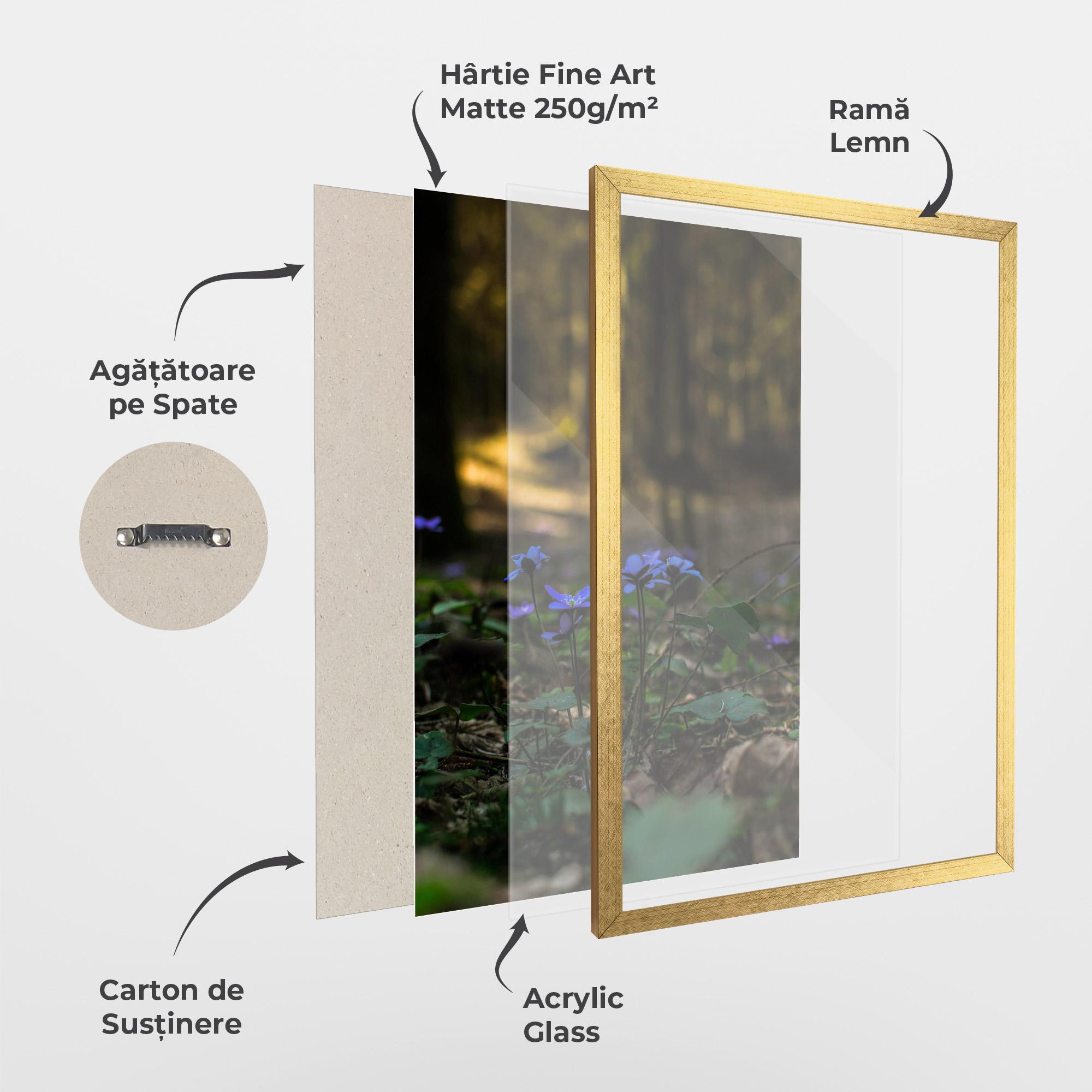 Poster Înrămat Purple Flower Forest mockup 1