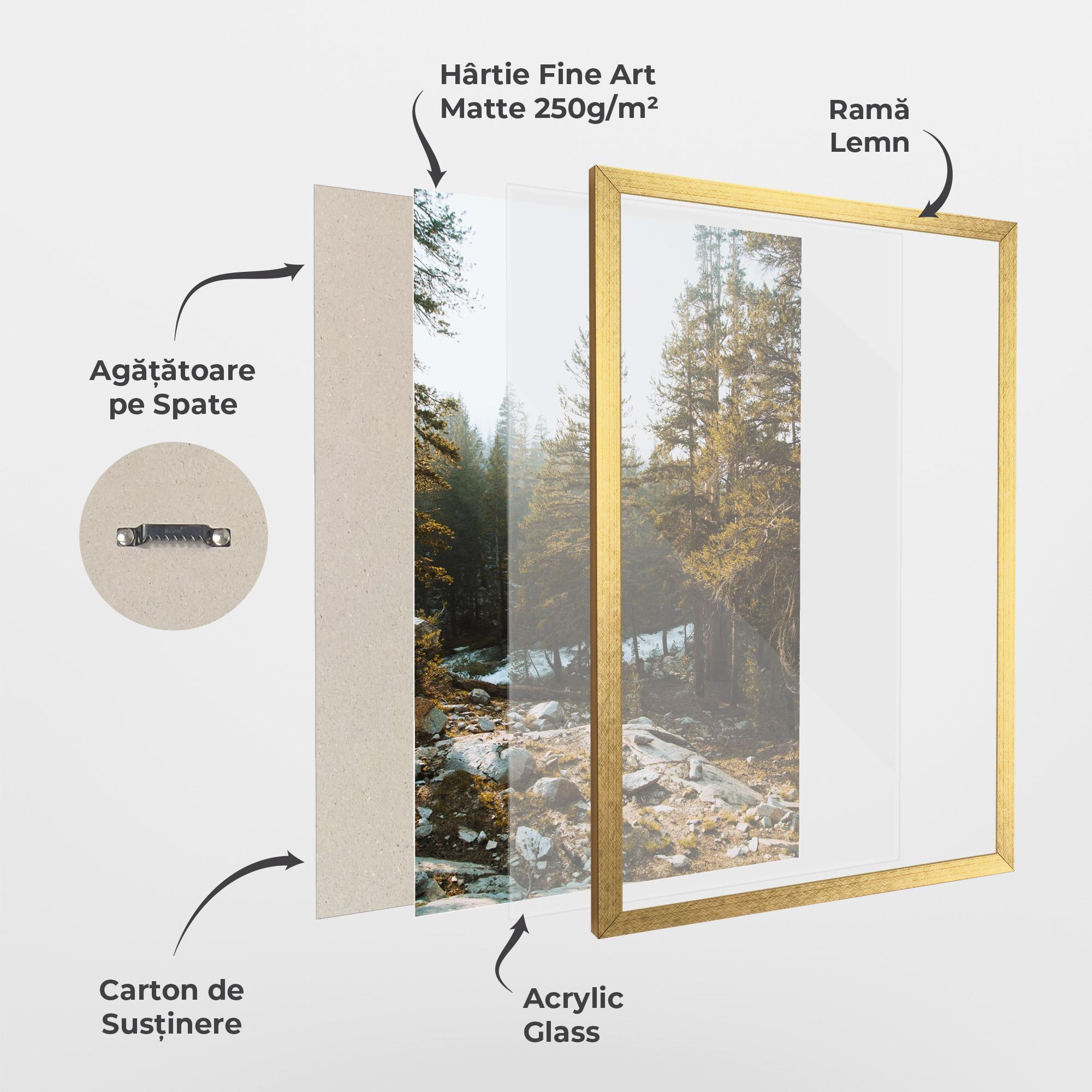 Poster Înrămat Rock Forest View mockup 1