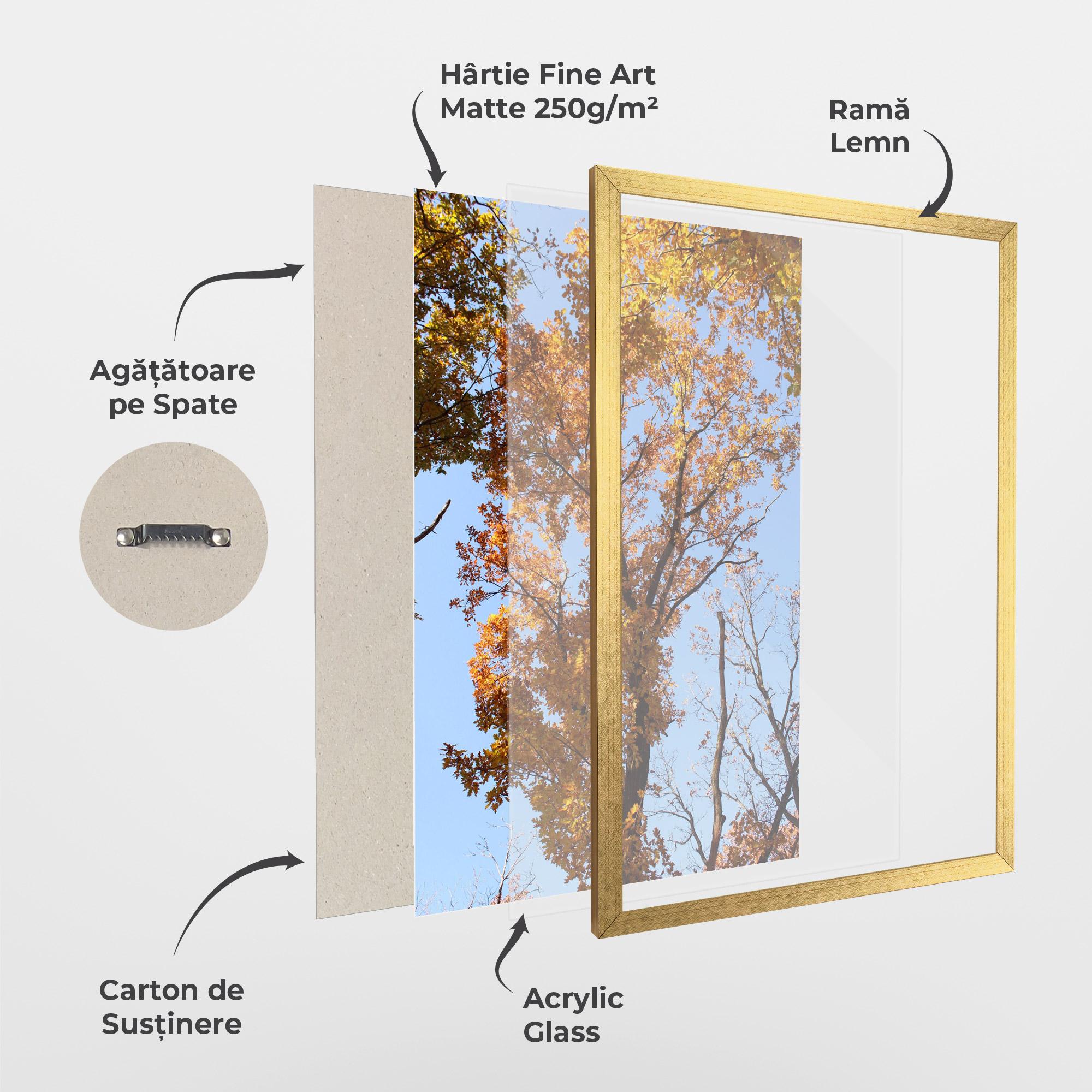 Poster Înrămat Yellow Tree Forest mockup 1