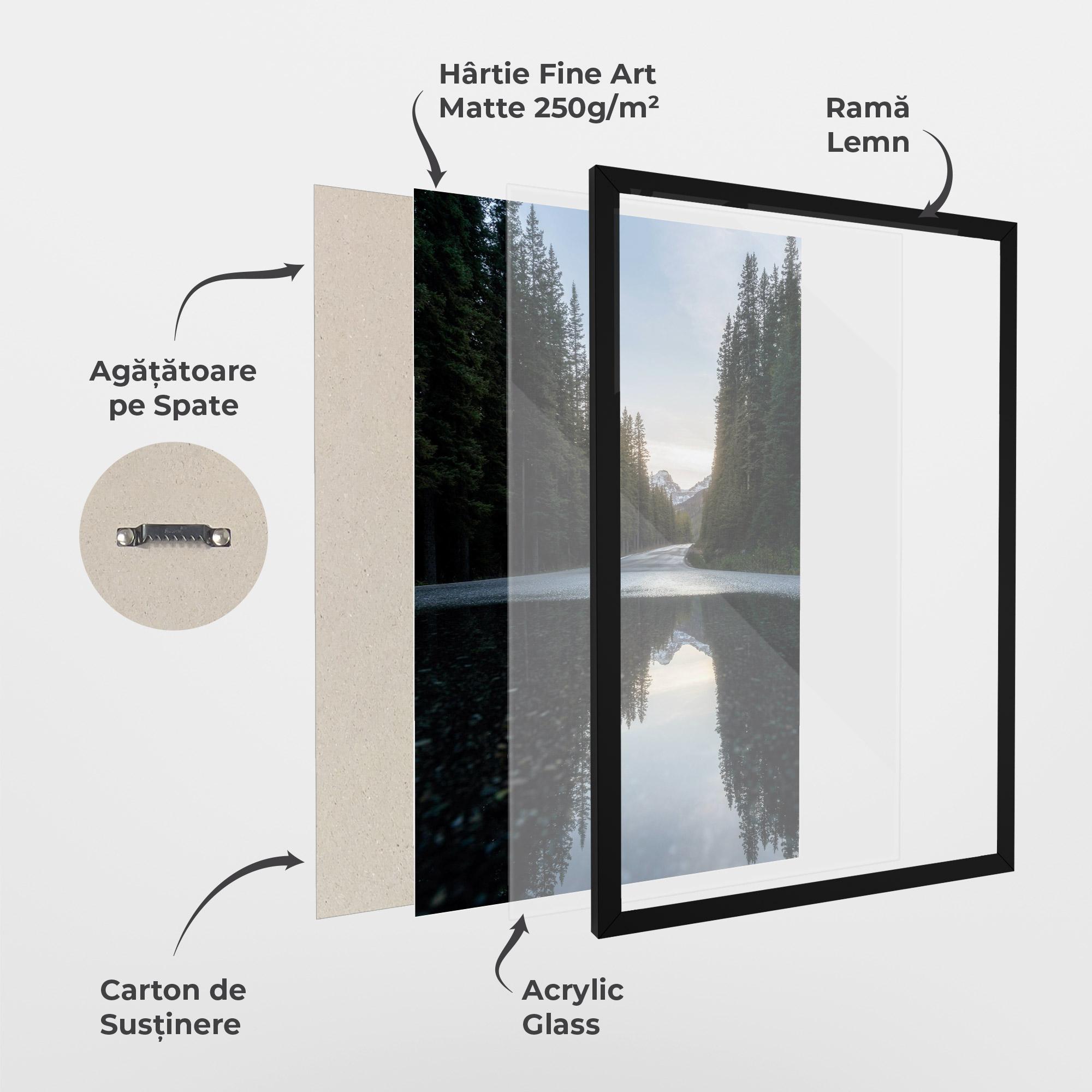 Poster Înrămat Big Lake Forest mockup 1