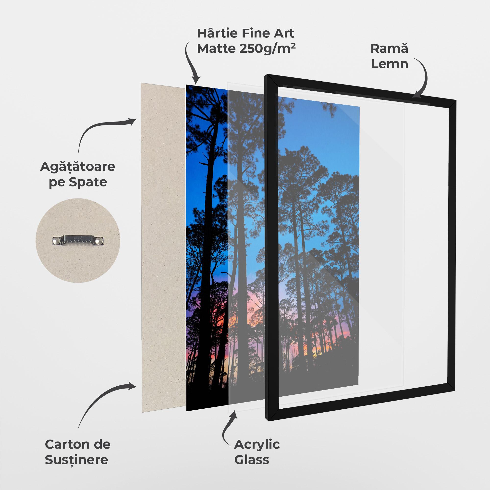 Poster Înrămat Blue Sky Forest mockup 1