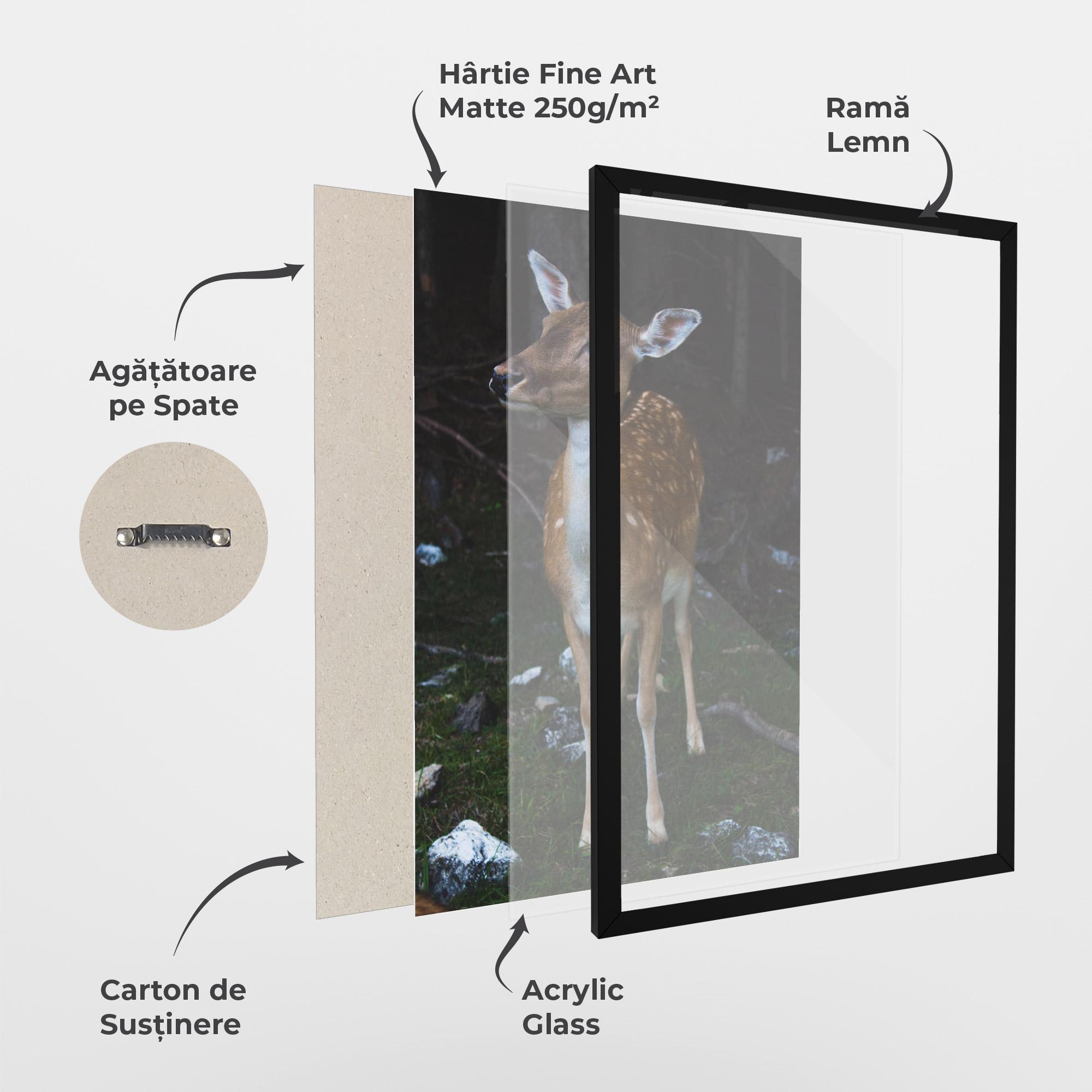 Poster Înrămat Forest Cute Deer mockup 1