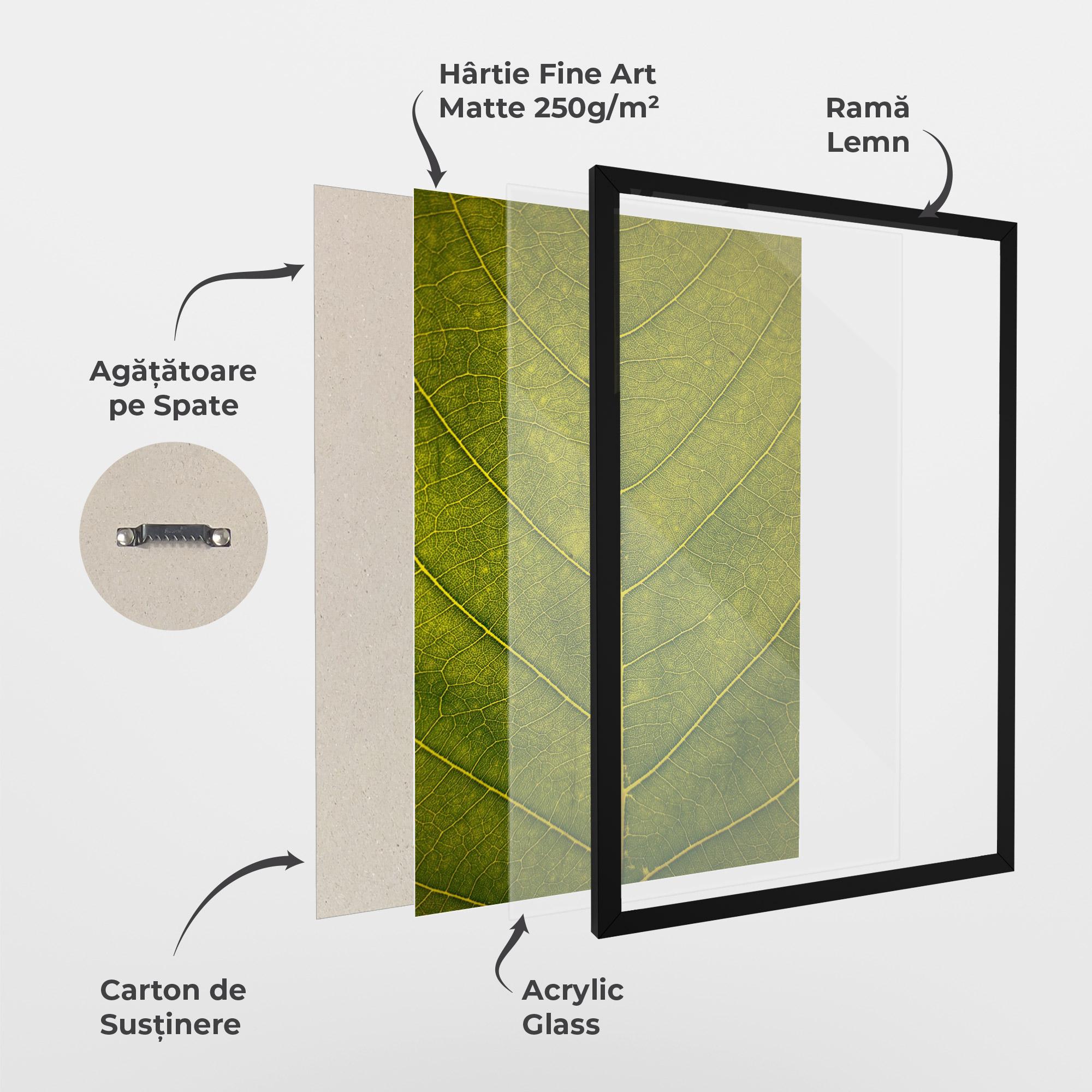 Poster Înrămat Leaf Closeup Forest mockup 1