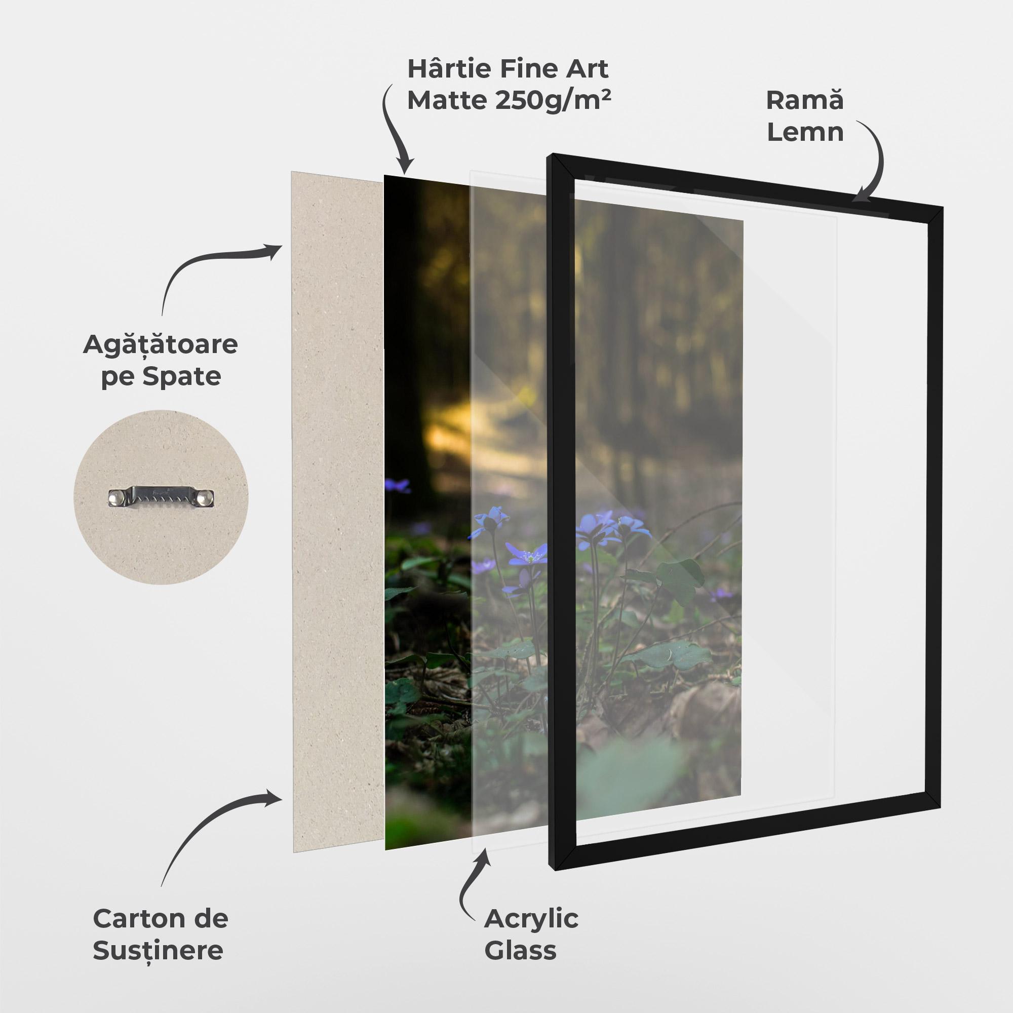 Poster Înrămat Purple Flower Forest mockup 1