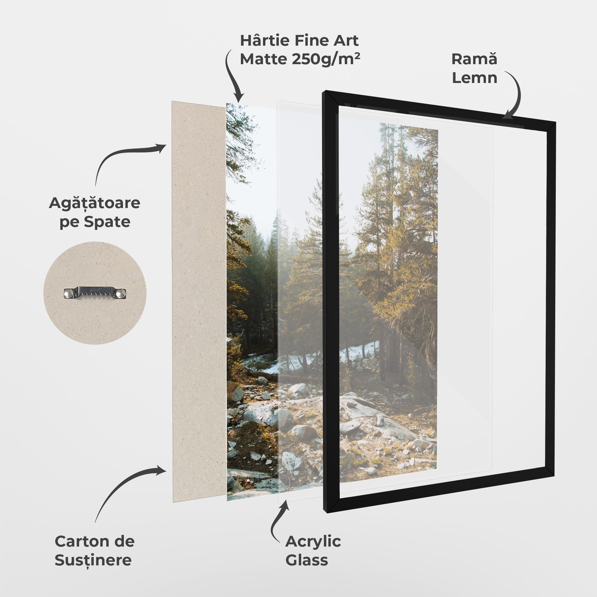 Poster Înrămat Rock Forest View mockup 1