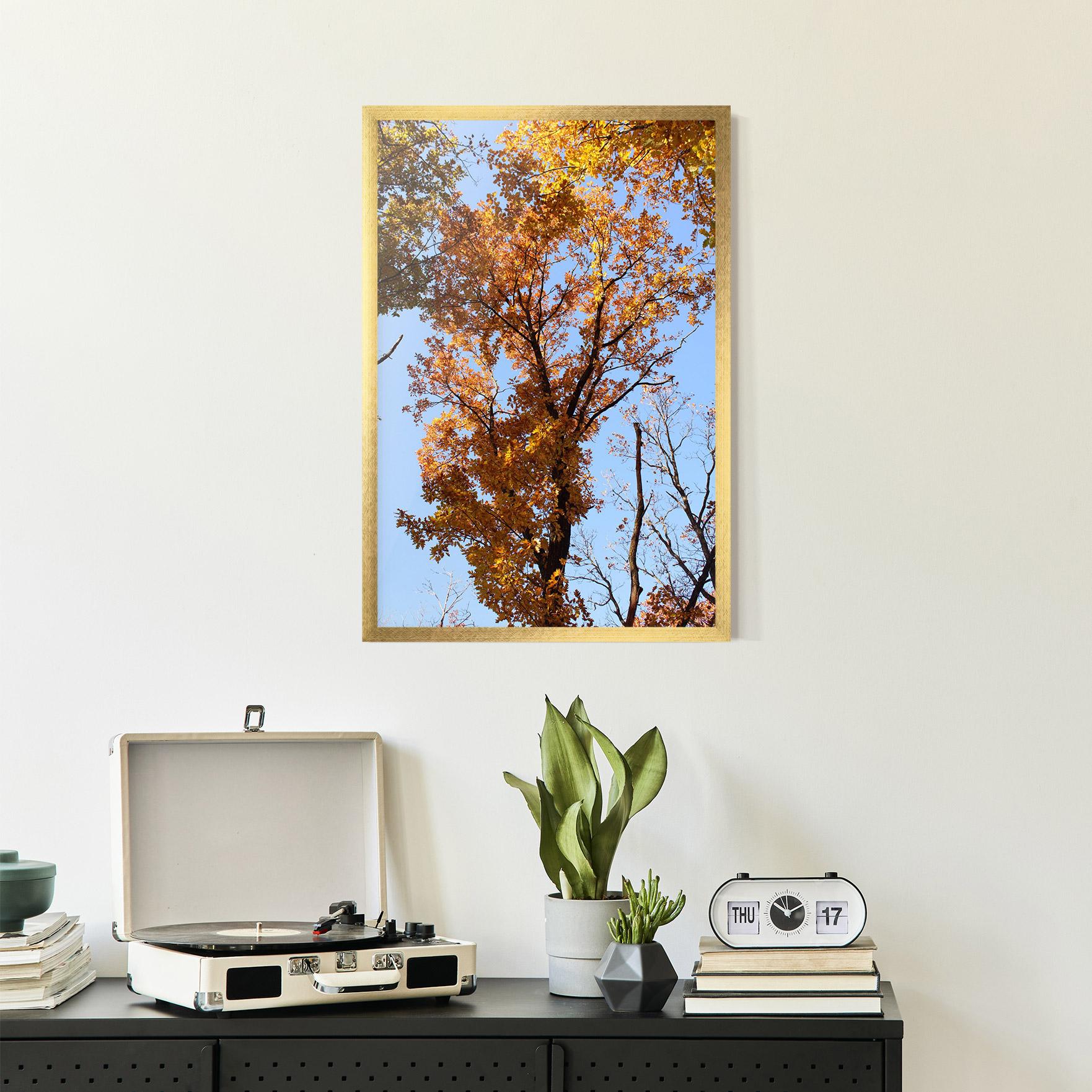 Poster Înrămat Yellow Tree Forest mockup 2