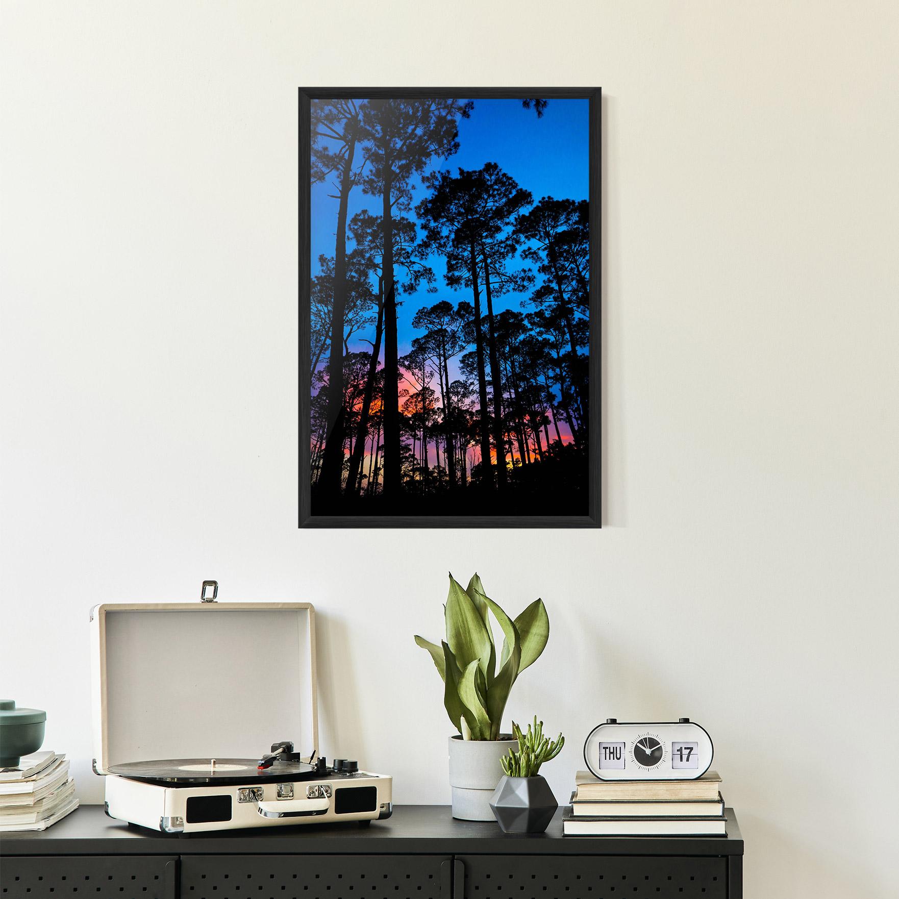 Poster Înrămat Blue Sky Forest mockup 2