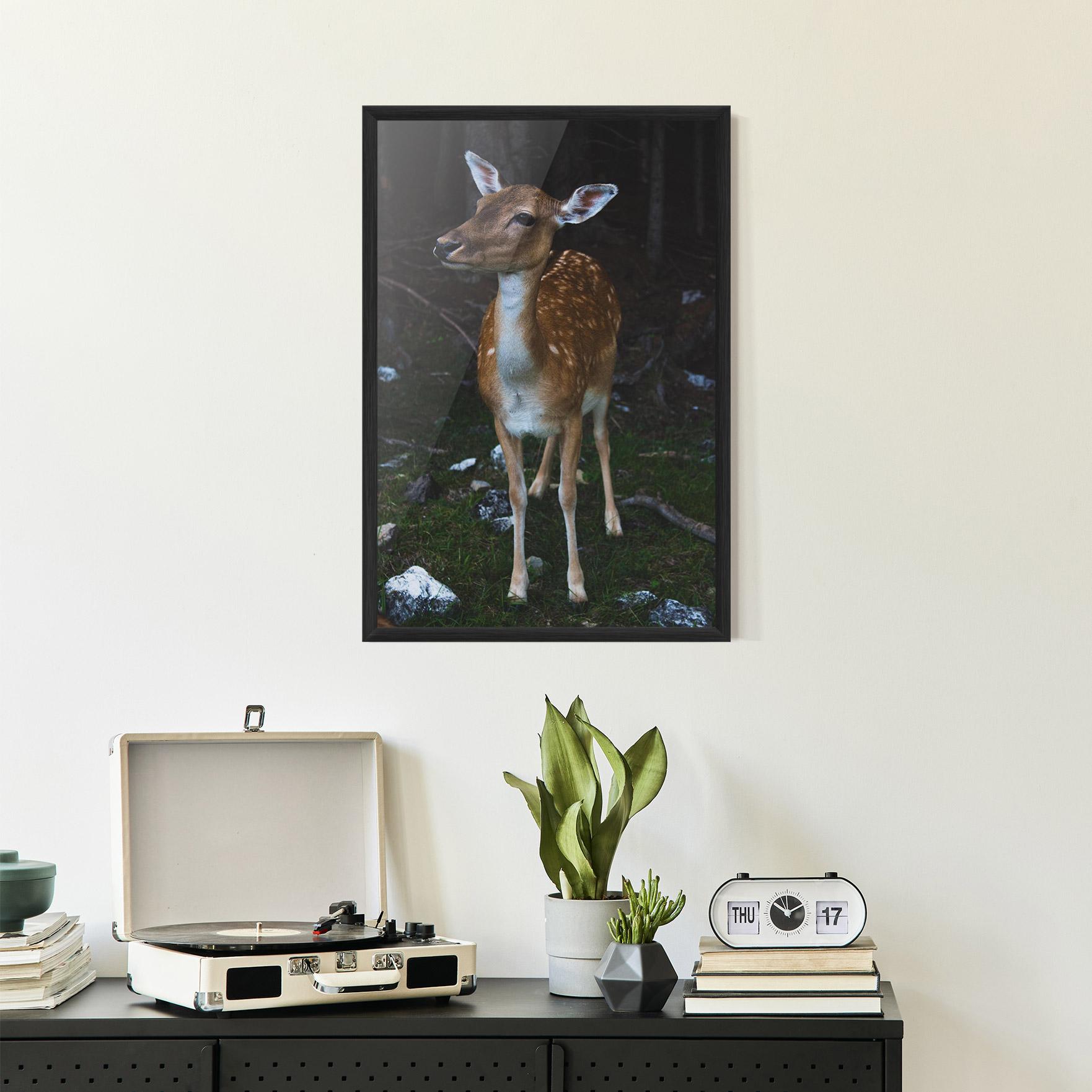 Poster Înrămat Forest Cute Deer mockup 2