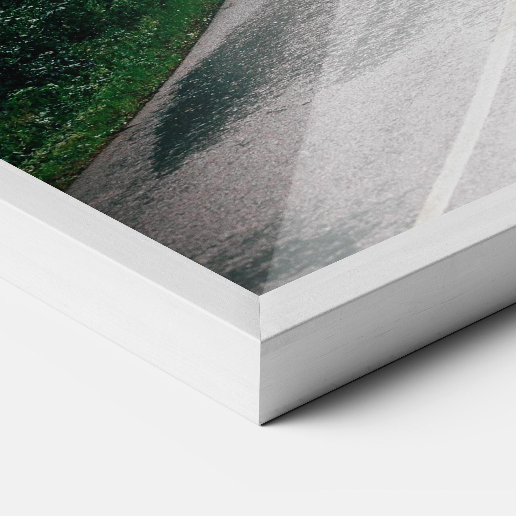 Poster Înrămat Rainy Road Forest mockup 3