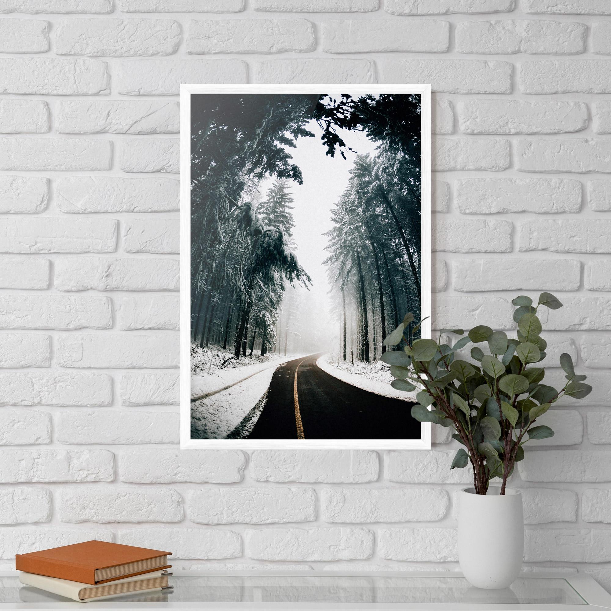 Poster Înrămat Snow Road Dorest mockup 5