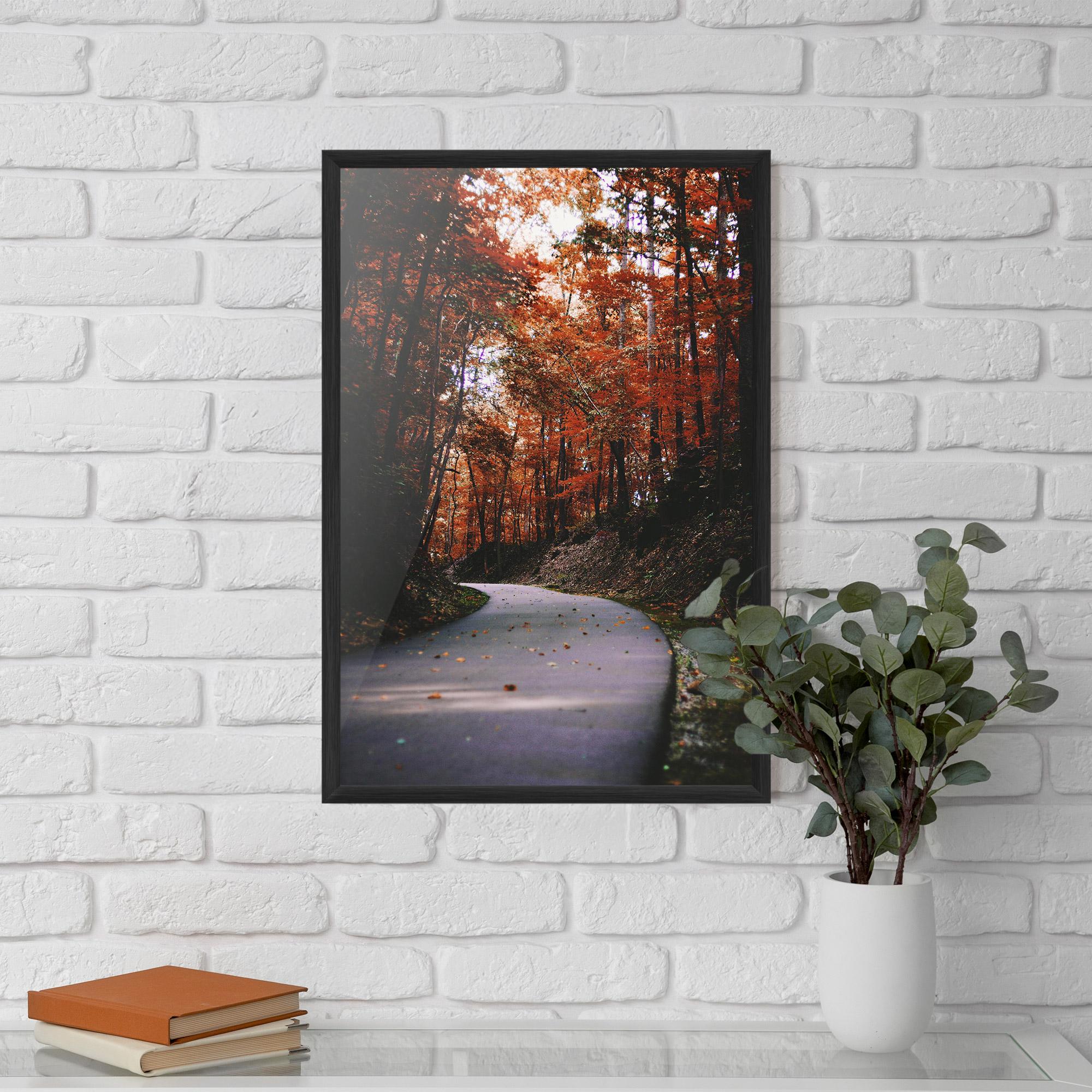 Poster Înrămat Red Trees Road mockup 5