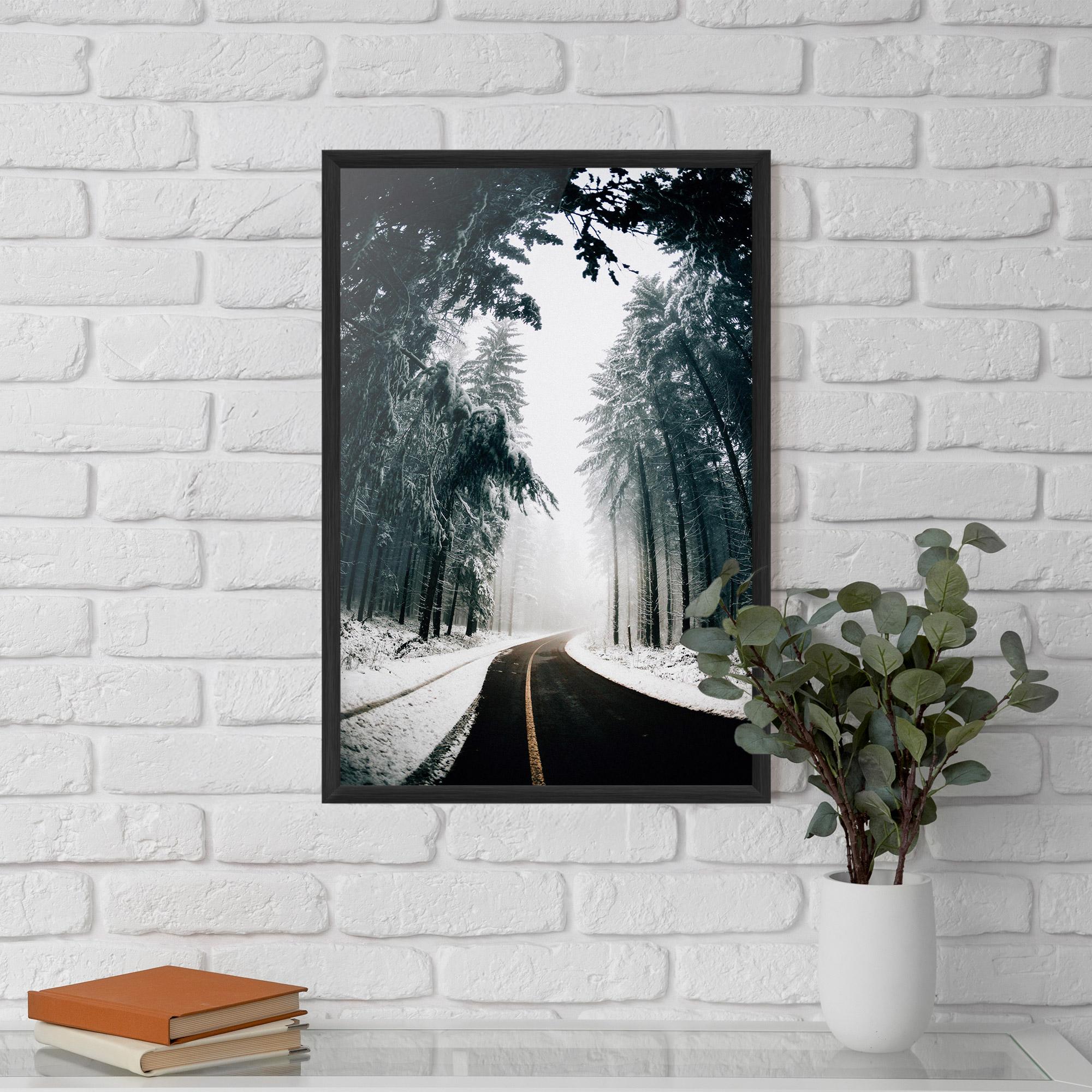 Poster Înrămat Snow Road Dorest mockup 5