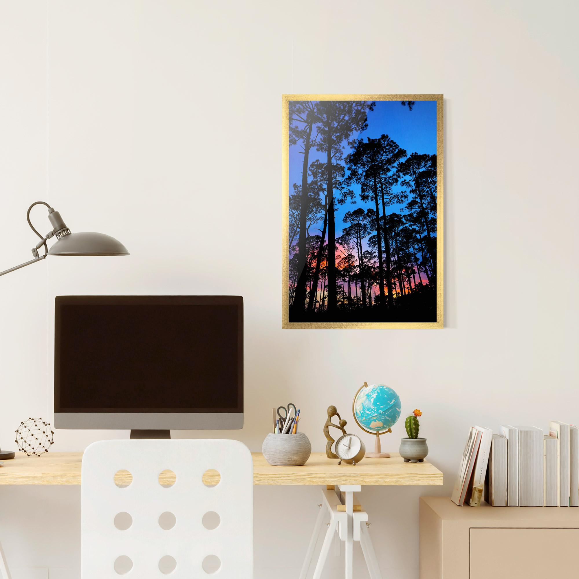 Poster Înrămat Blue Sky Forest mockup 6