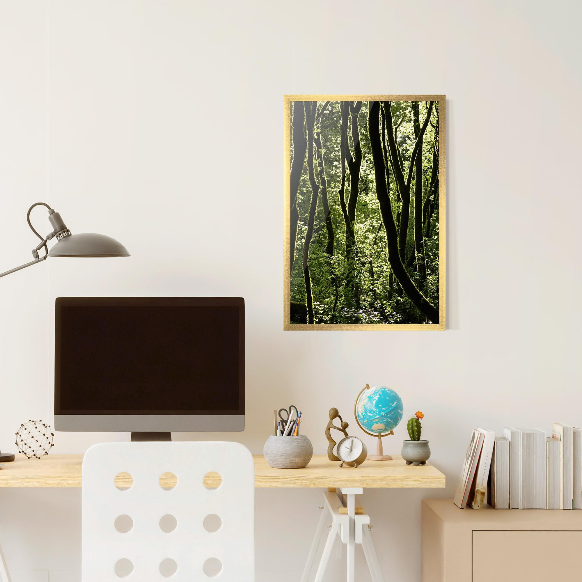 Poster Înrămat Forest Black Trees mockup 6