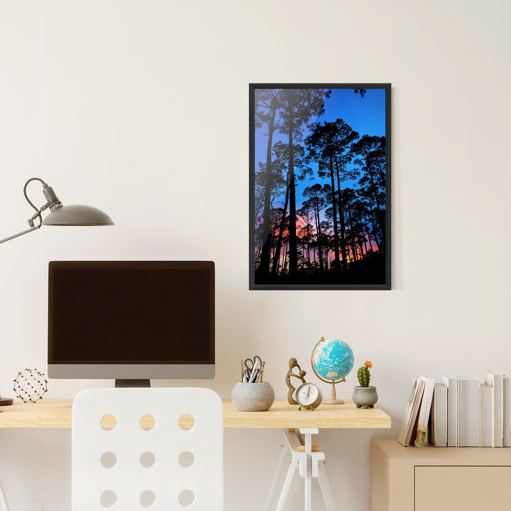 Poster Înrămat Blue Sky Forest mockup 6
