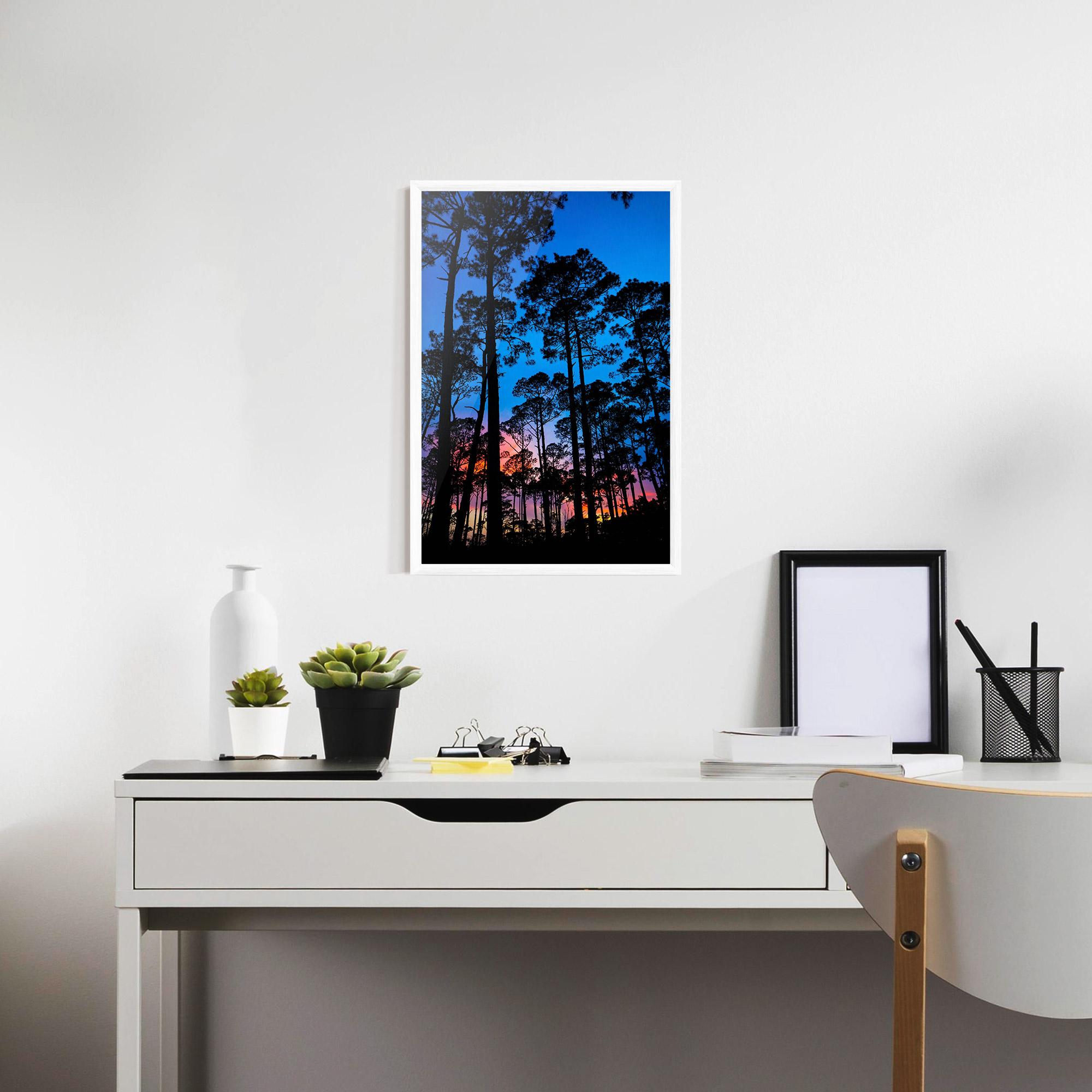 Poster Înrămat Blue Sky Forest mockup 7
