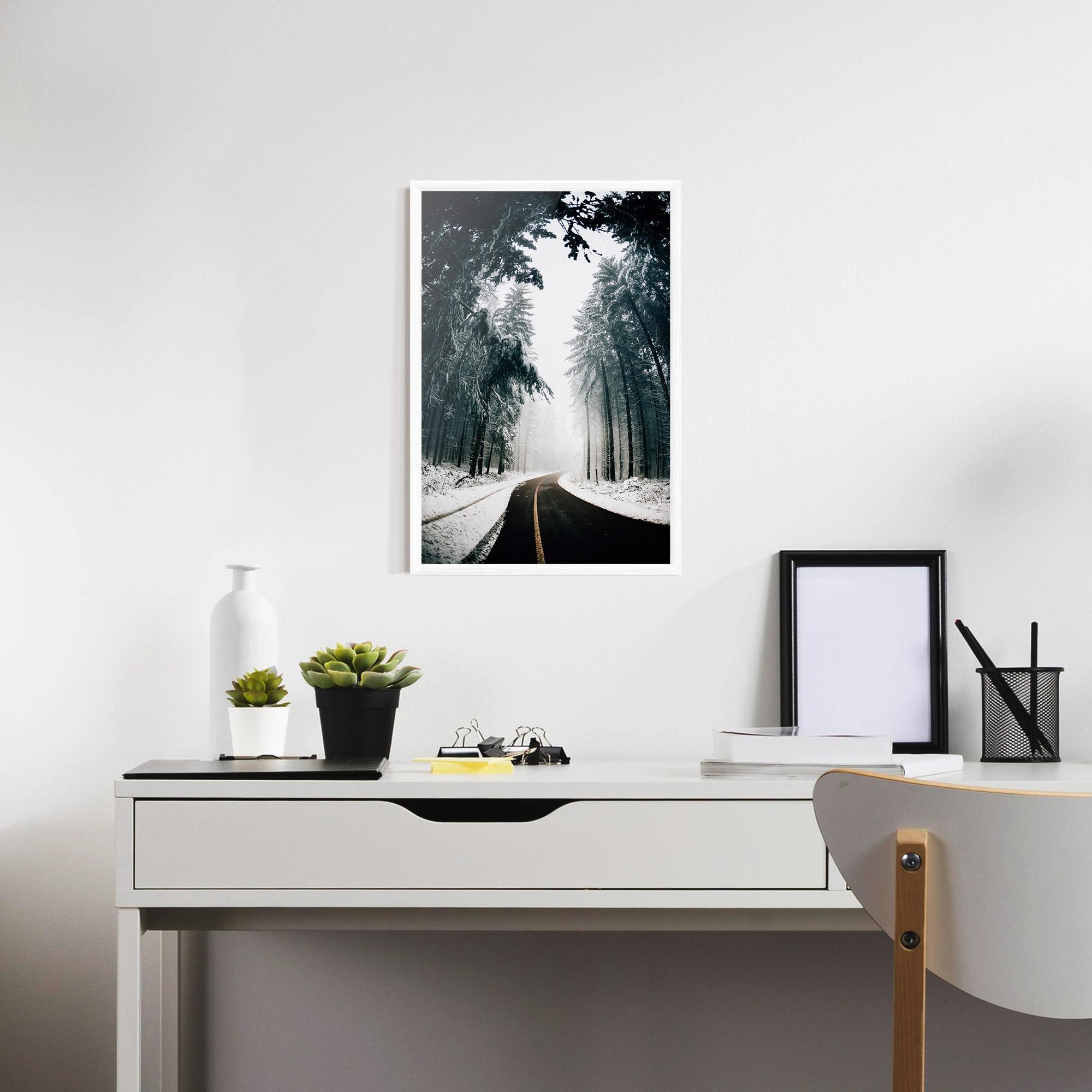 Poster Înrămat Snow Road Dorest mockup 7