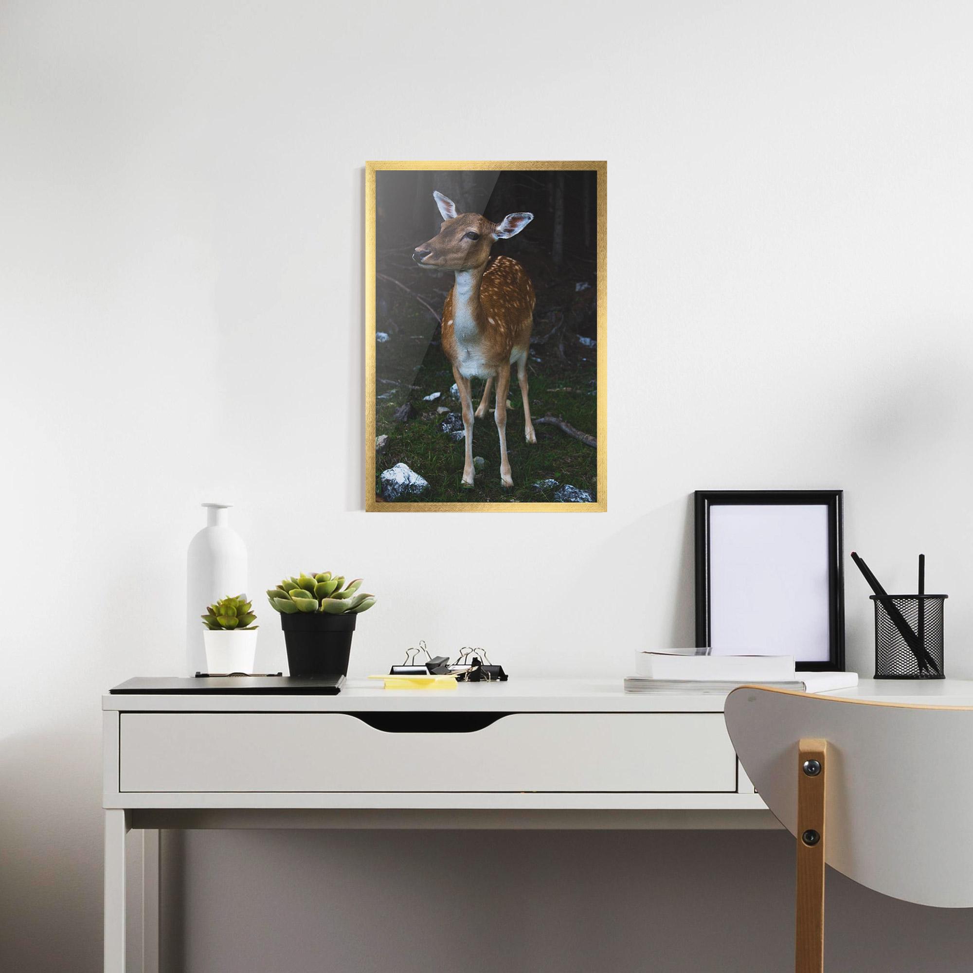 Poster Înrămat Forest Cute Deer mockup 7