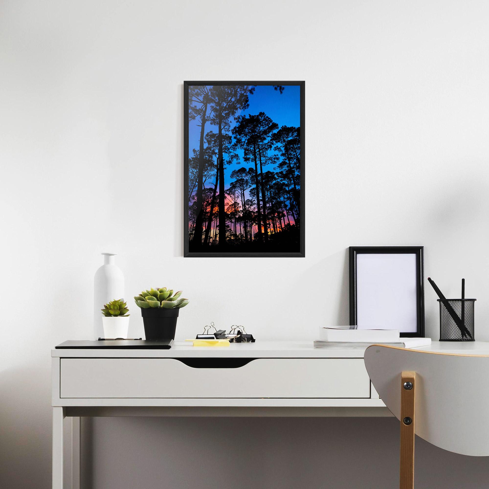 Poster Înrămat Blue Sky Forest mockup 7