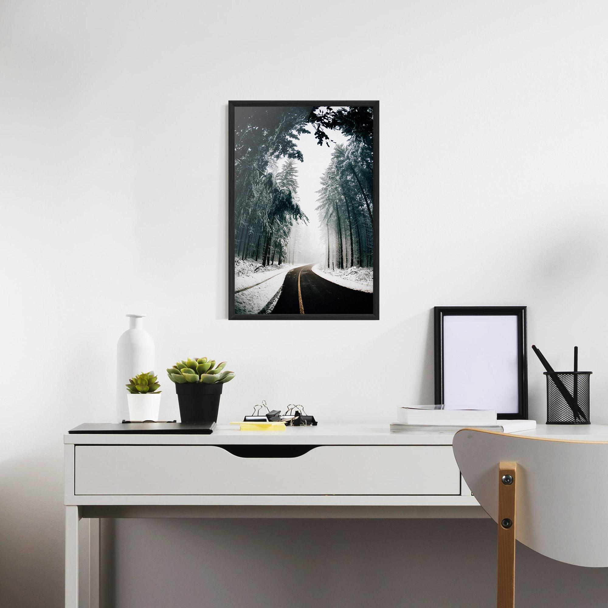 Poster Înrămat Snow Road Dorest mockup 7