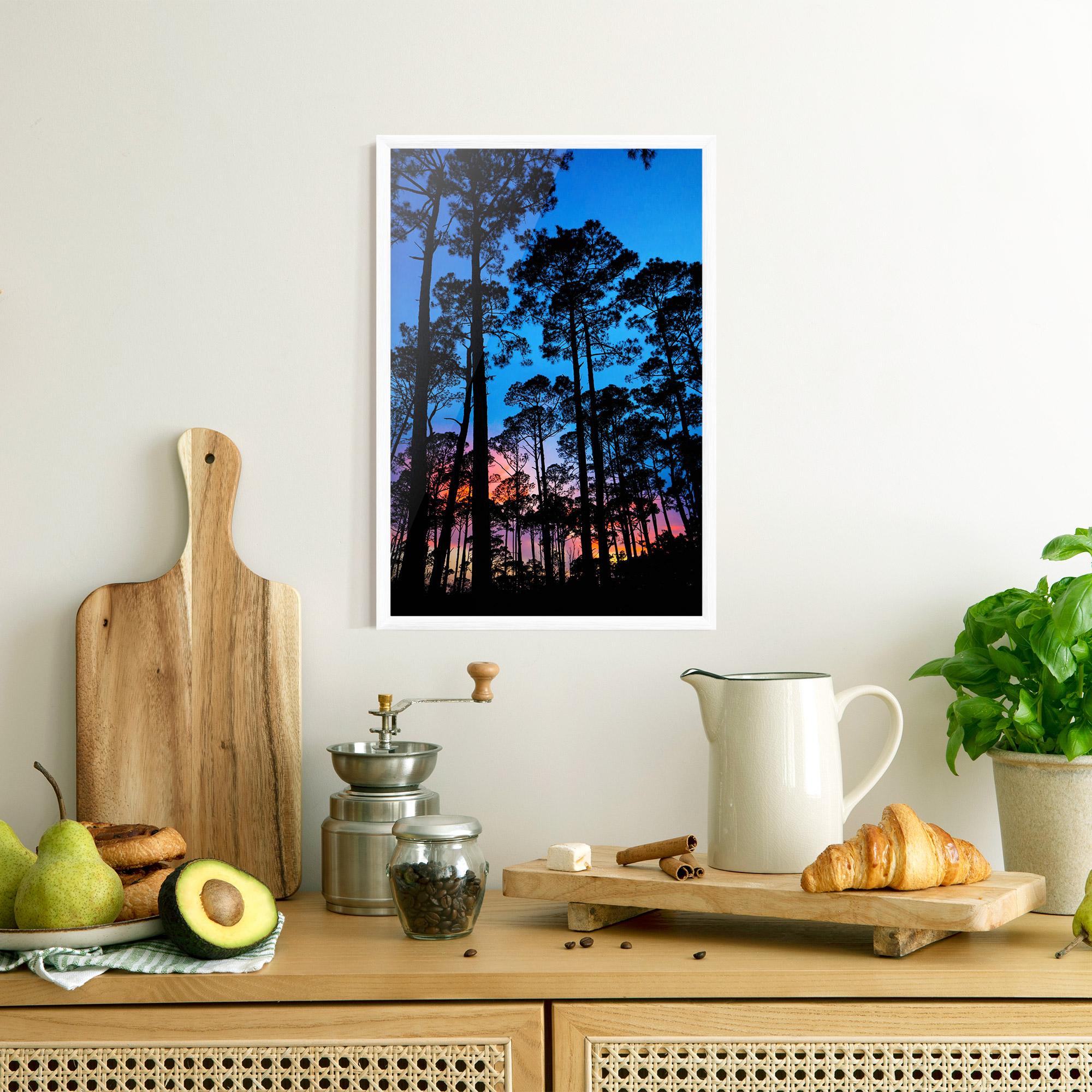 Poster Înrămat Blue Sky Forest mockup 8