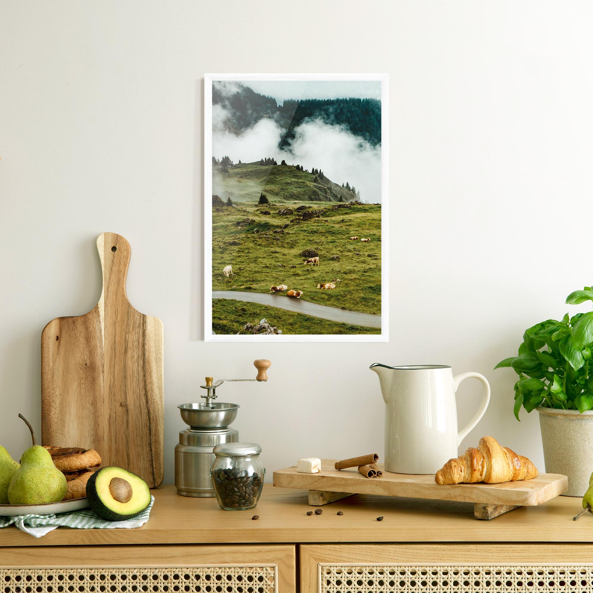 Poster Înrămat Cow Field View mockup 8