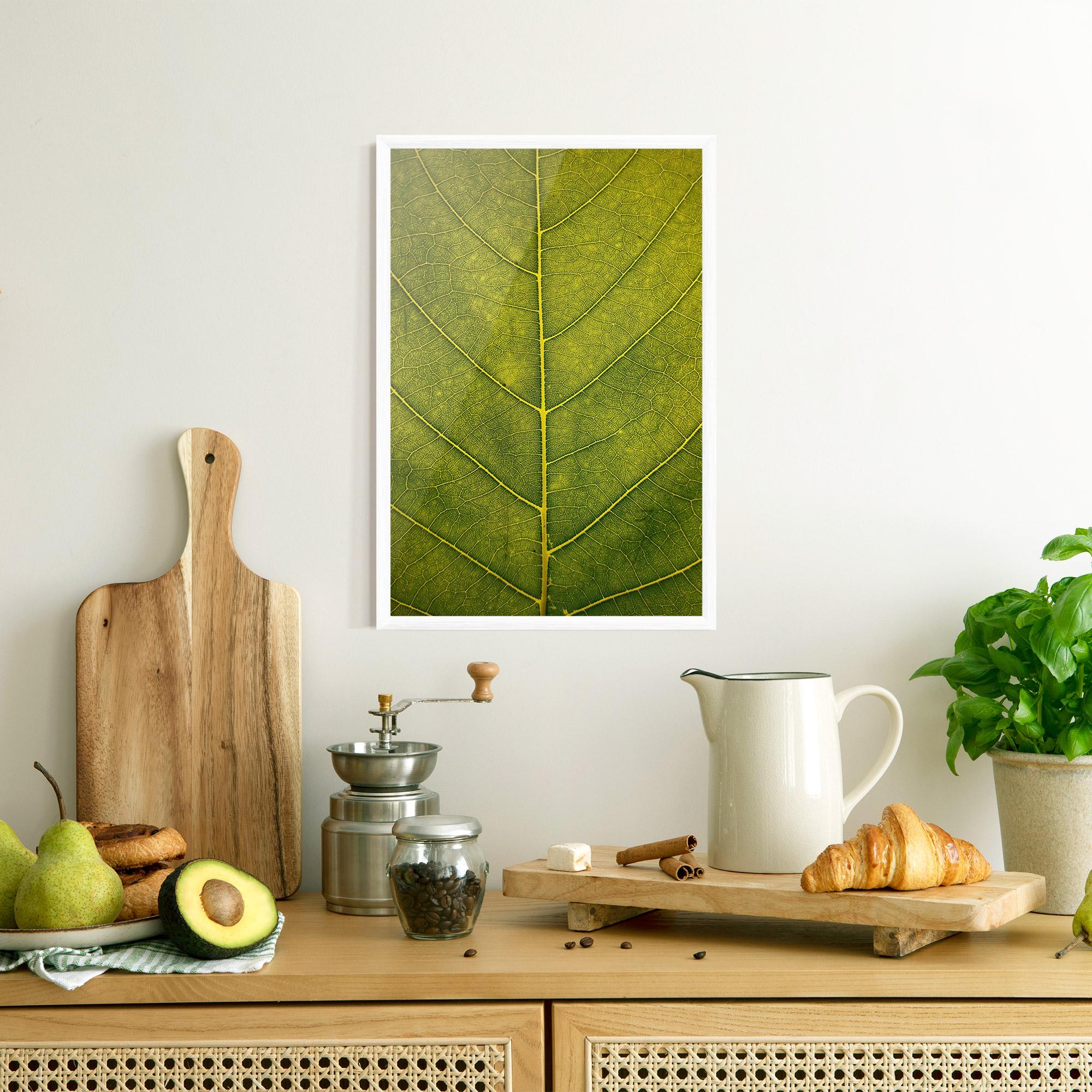 Poster Înrămat Leaf Closeup Forest mockup 8