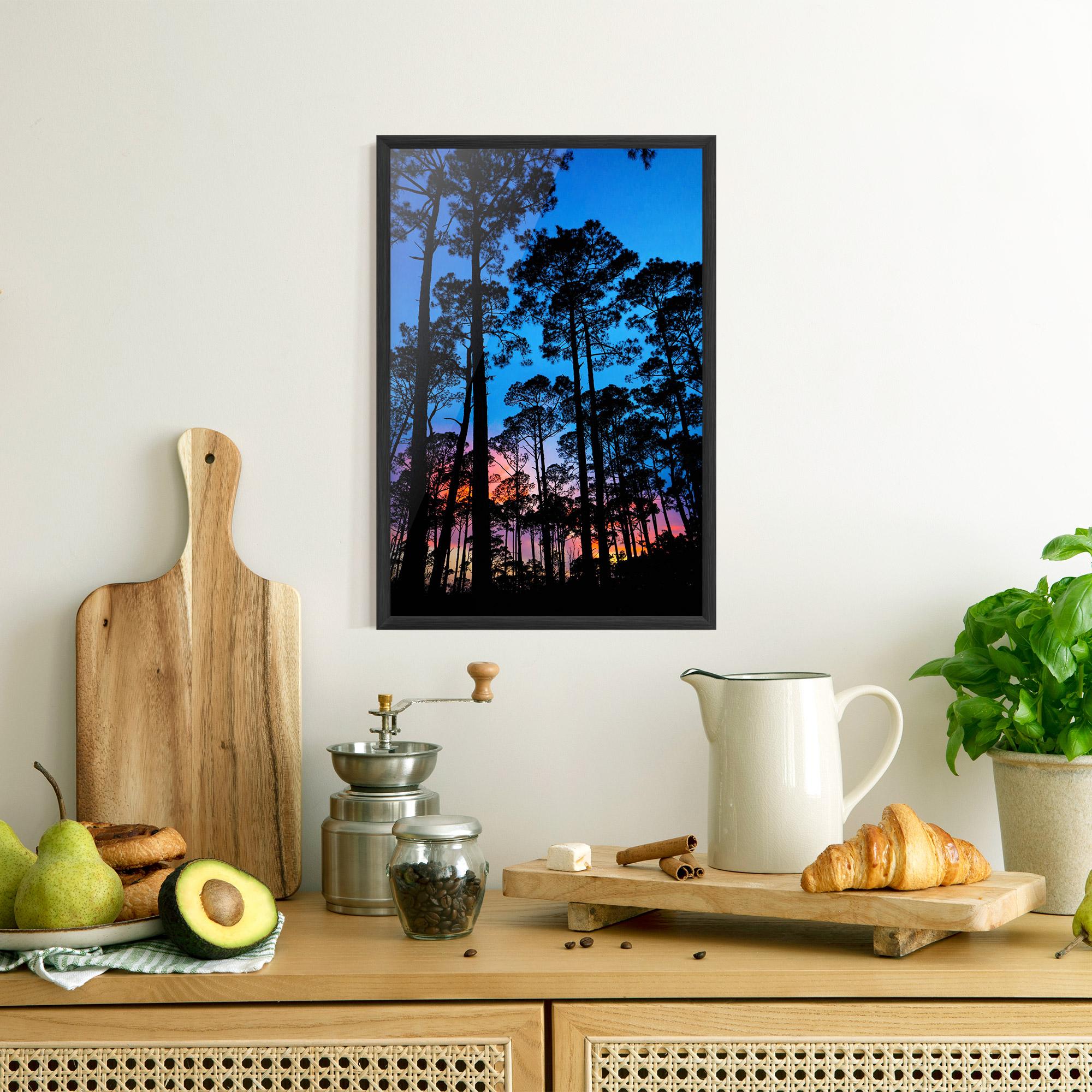 Poster Înrămat Blue Sky Forest mockup 8