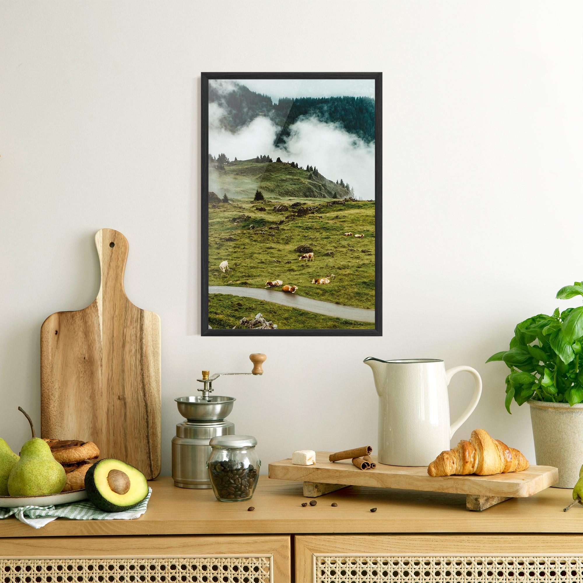 Poster Înrămat Cow Field View mockup 8