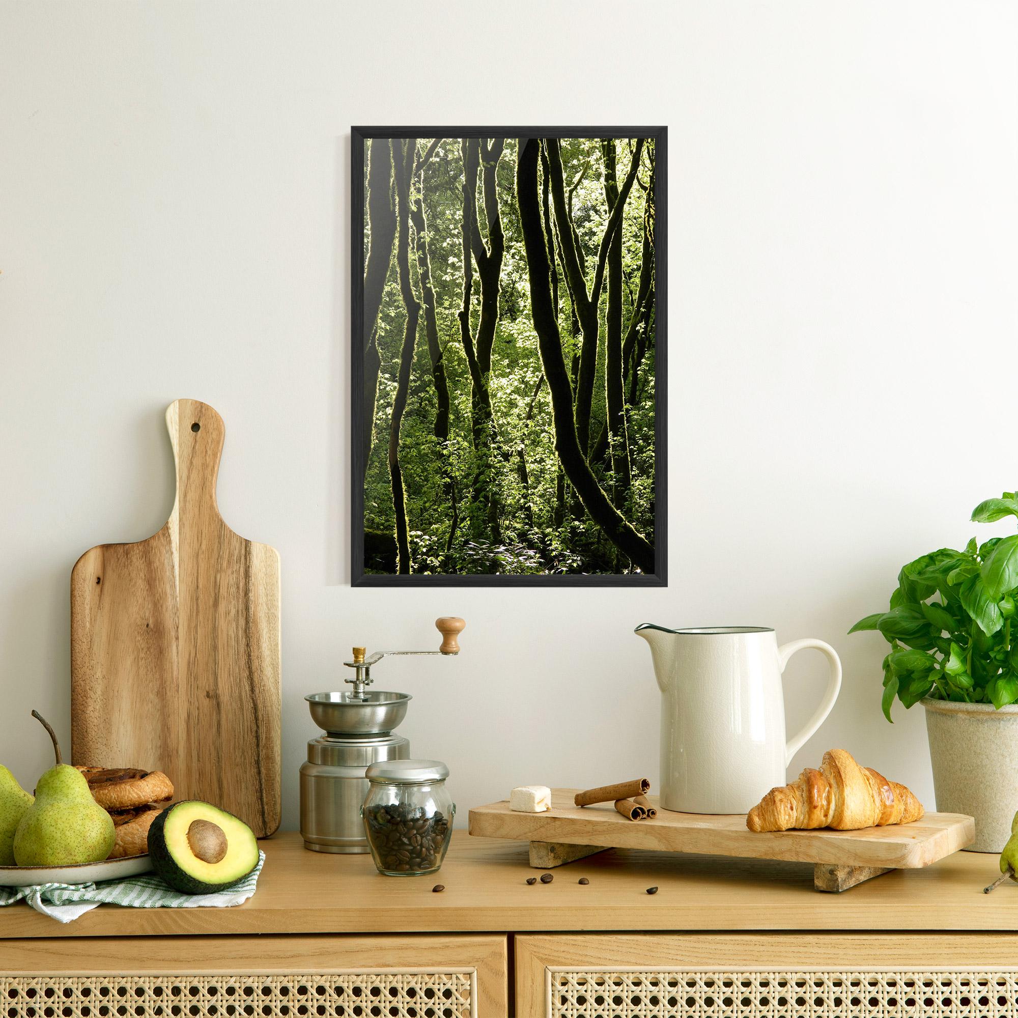 Poster Înrămat Forest Black Trees mockup 8