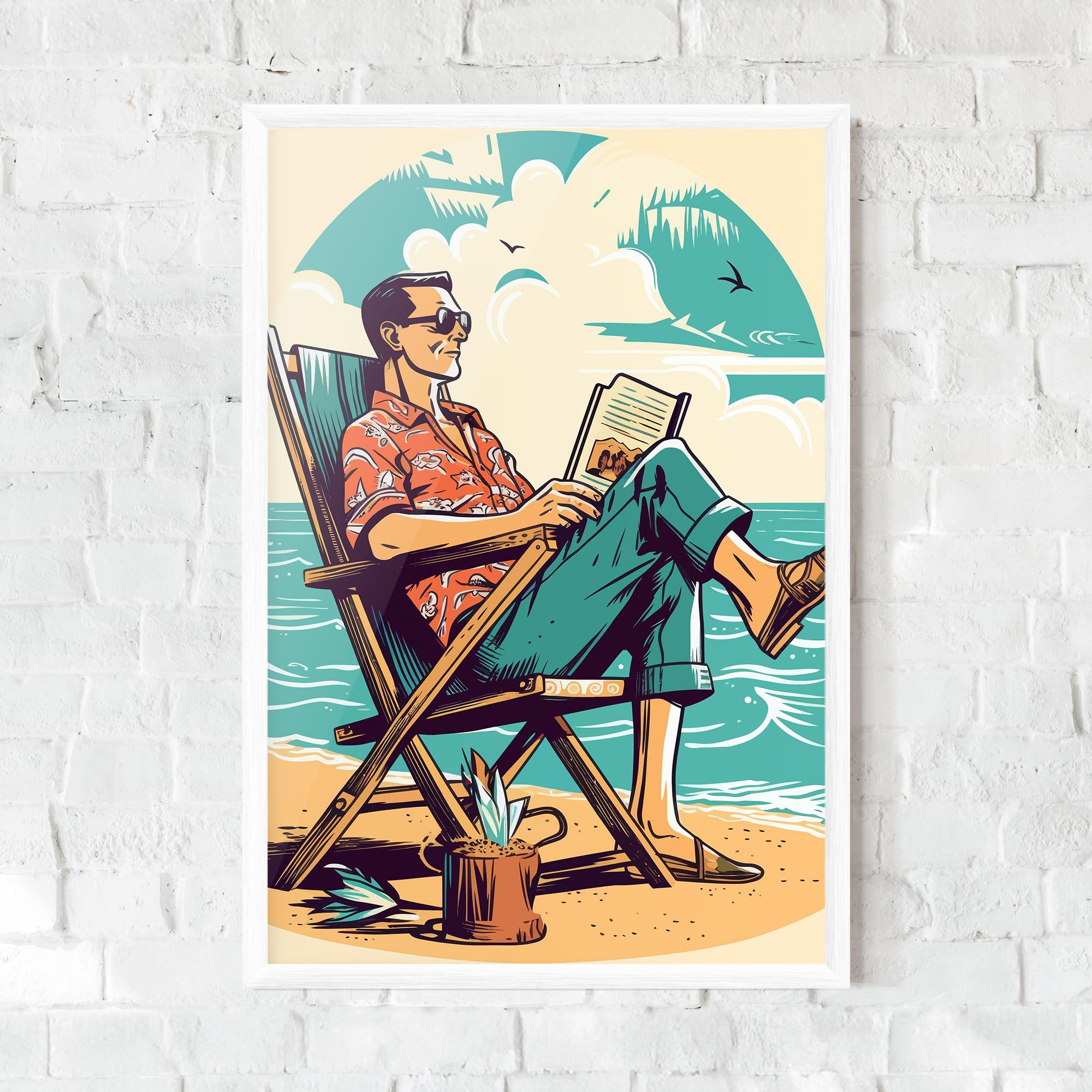 Poster Înrămat Beach Relax mockup 0