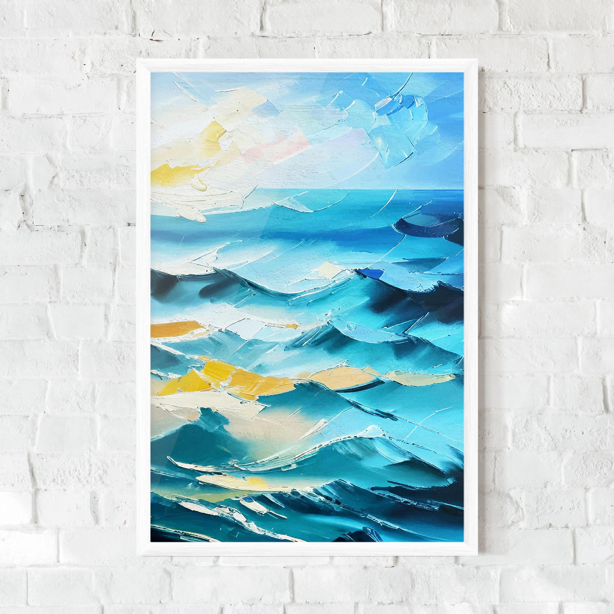 Poster Înrămat Blue Ocean Painting mockup 0