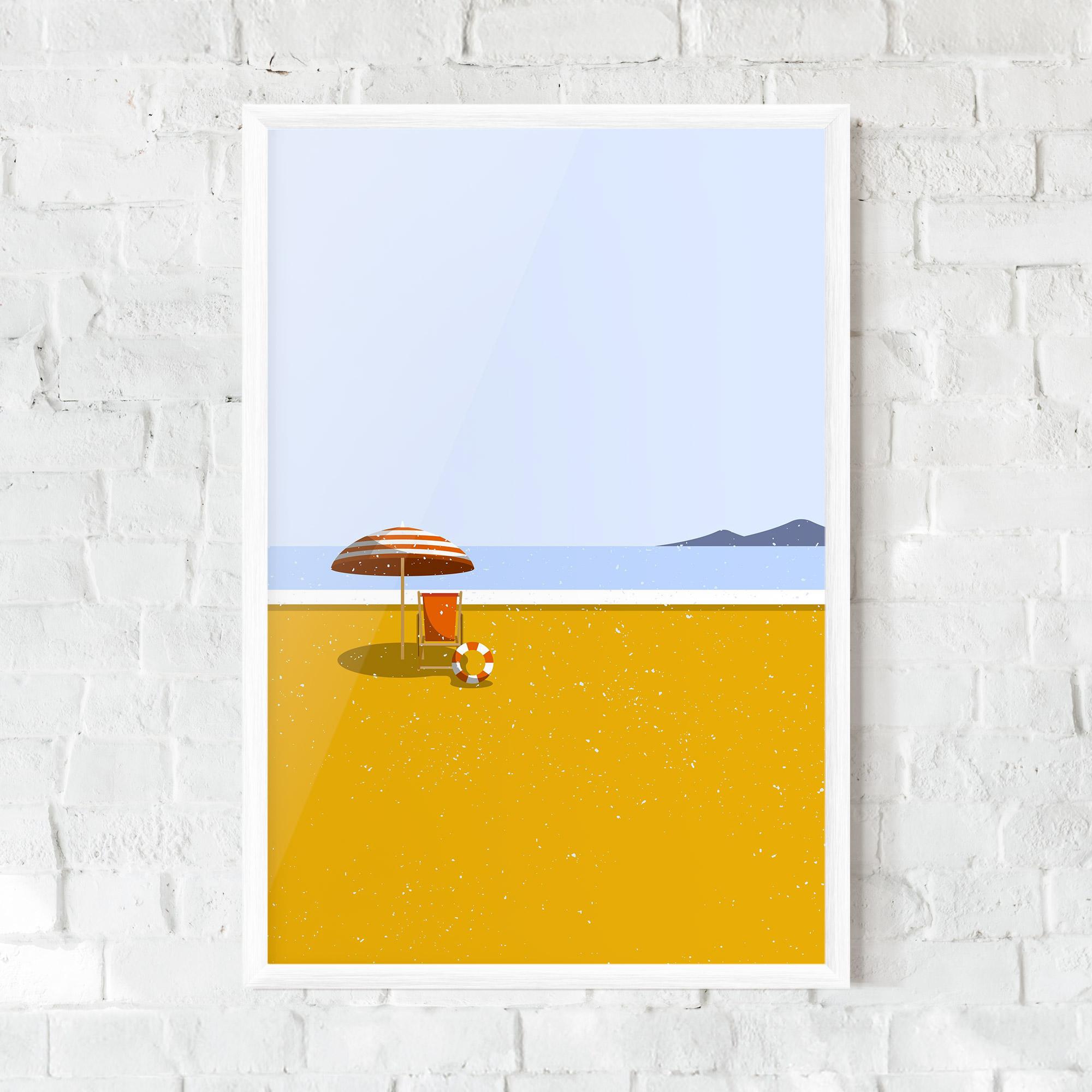 Poster Înrămat Yellow Beach mockup 0