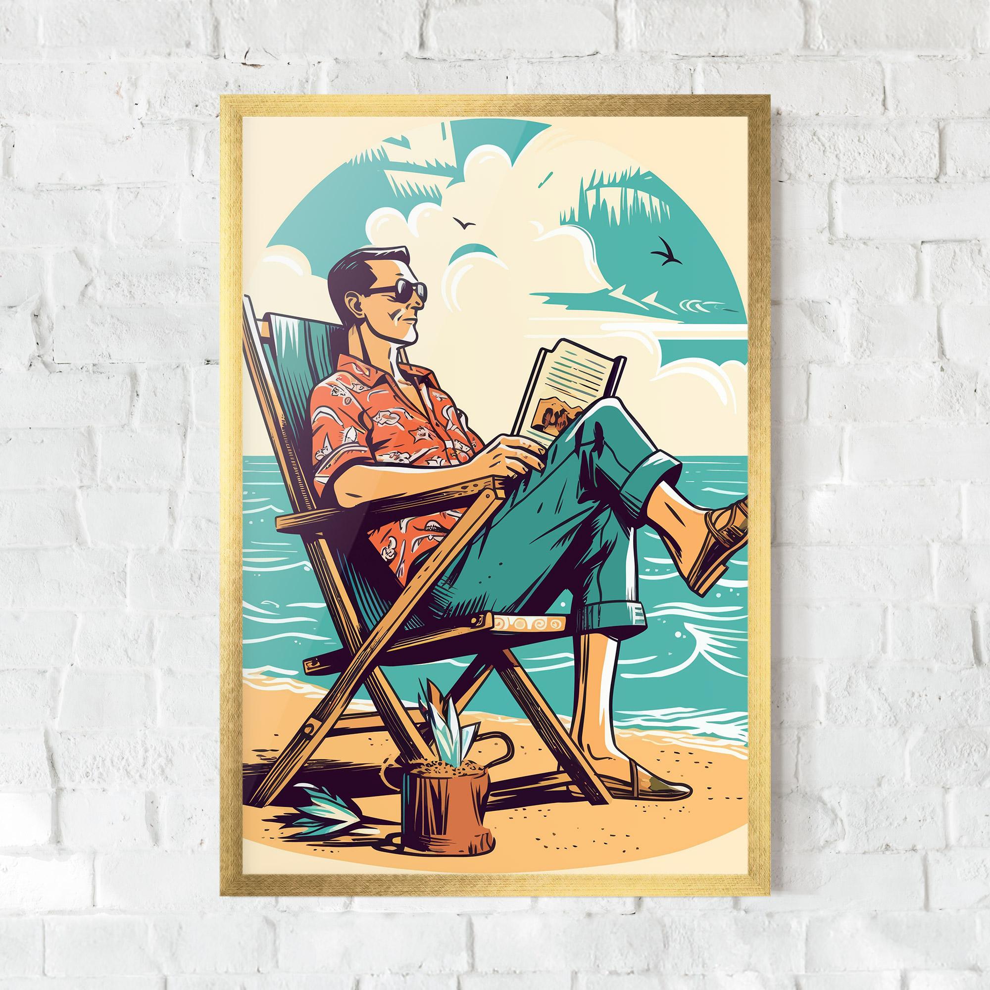 Poster Înrămat Beach Relax mockup 0